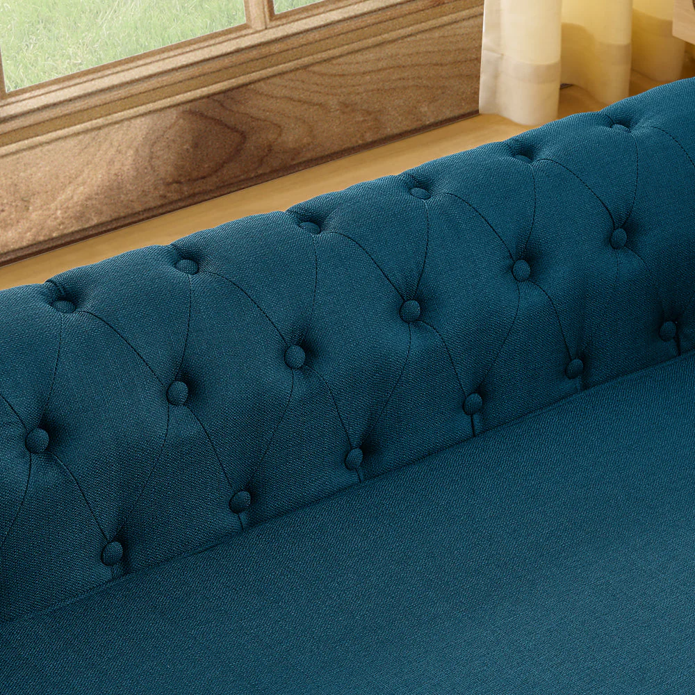 Elegant Rectangular Pet Bed for Big and Oversized Dogs - Dark Blue - Image 4