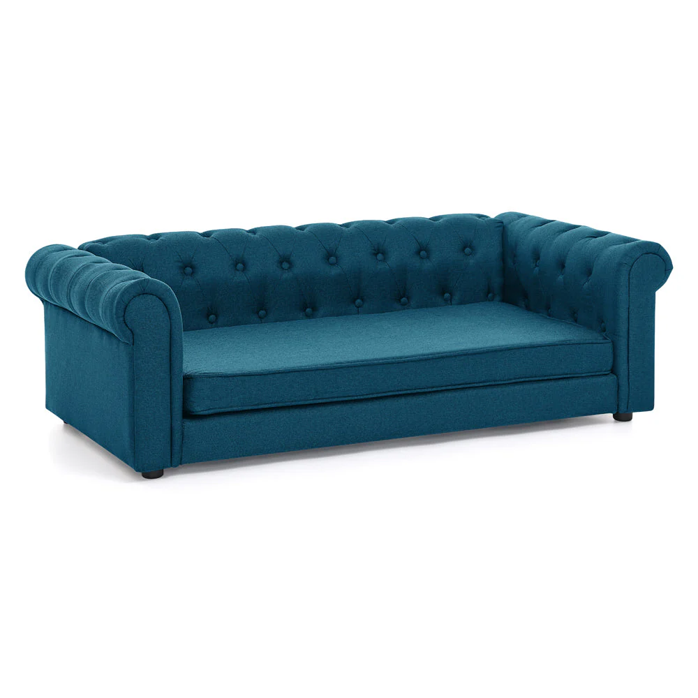 Elegant Rectangular Pet Bed for Big and Oversized Dogs - Dark Blue - Image 6