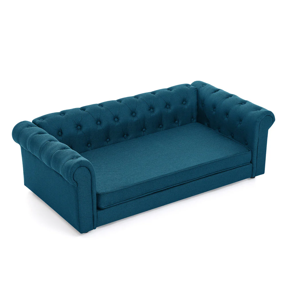 Elegant Rectangular Pet Bed for Big and Oversized Dogs - Dark Blue - Image 7