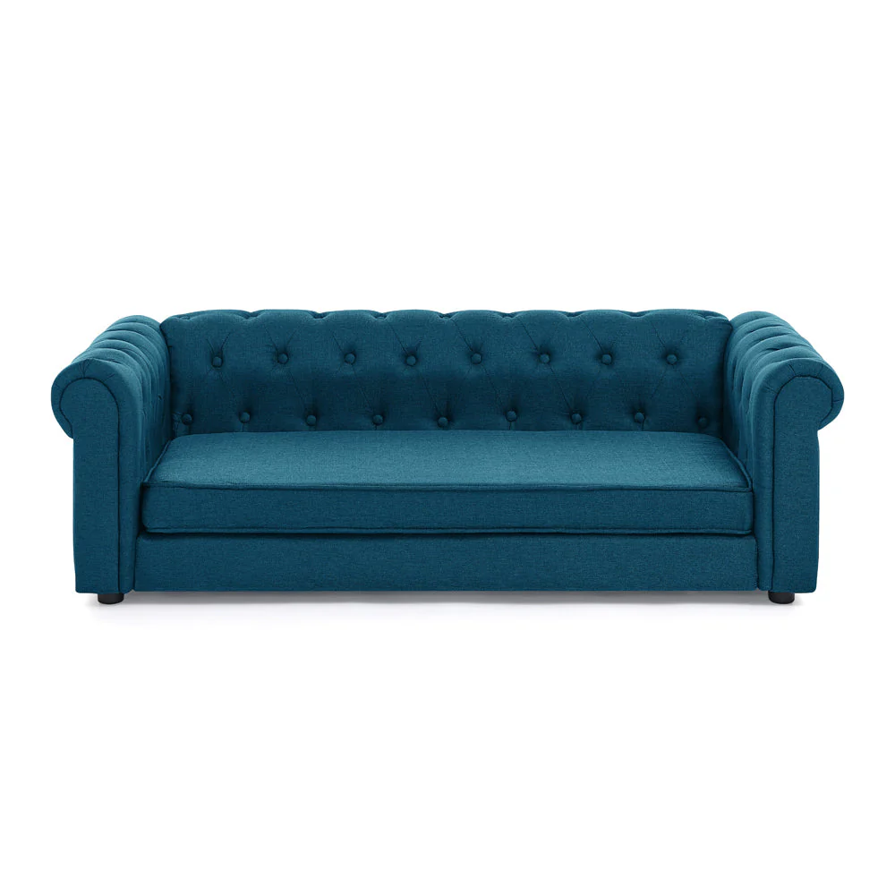Elegant Rectangular Pet Bed for Big and Oversized Dogs - Dark Blue - Image 8