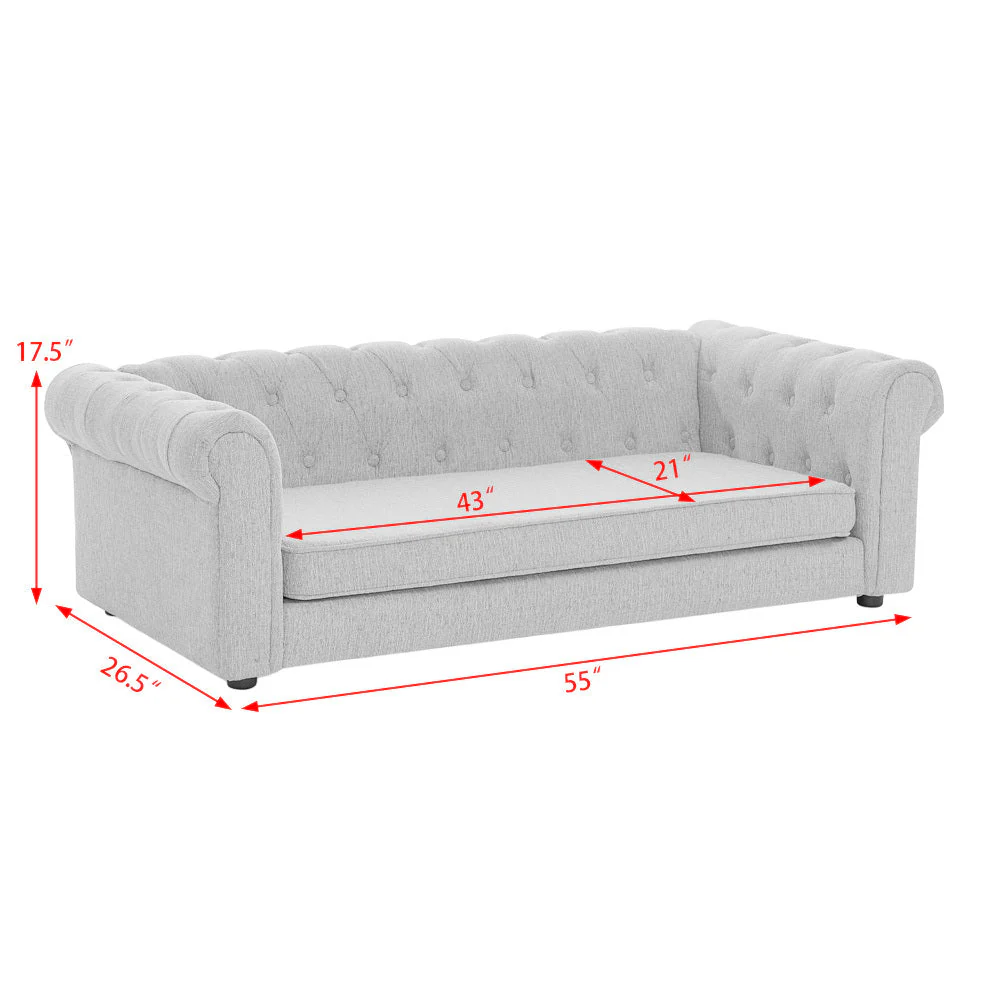 Elegant Rectangular Pet Bed for Big and Oversized Dogs - Dark Blue - Image 9