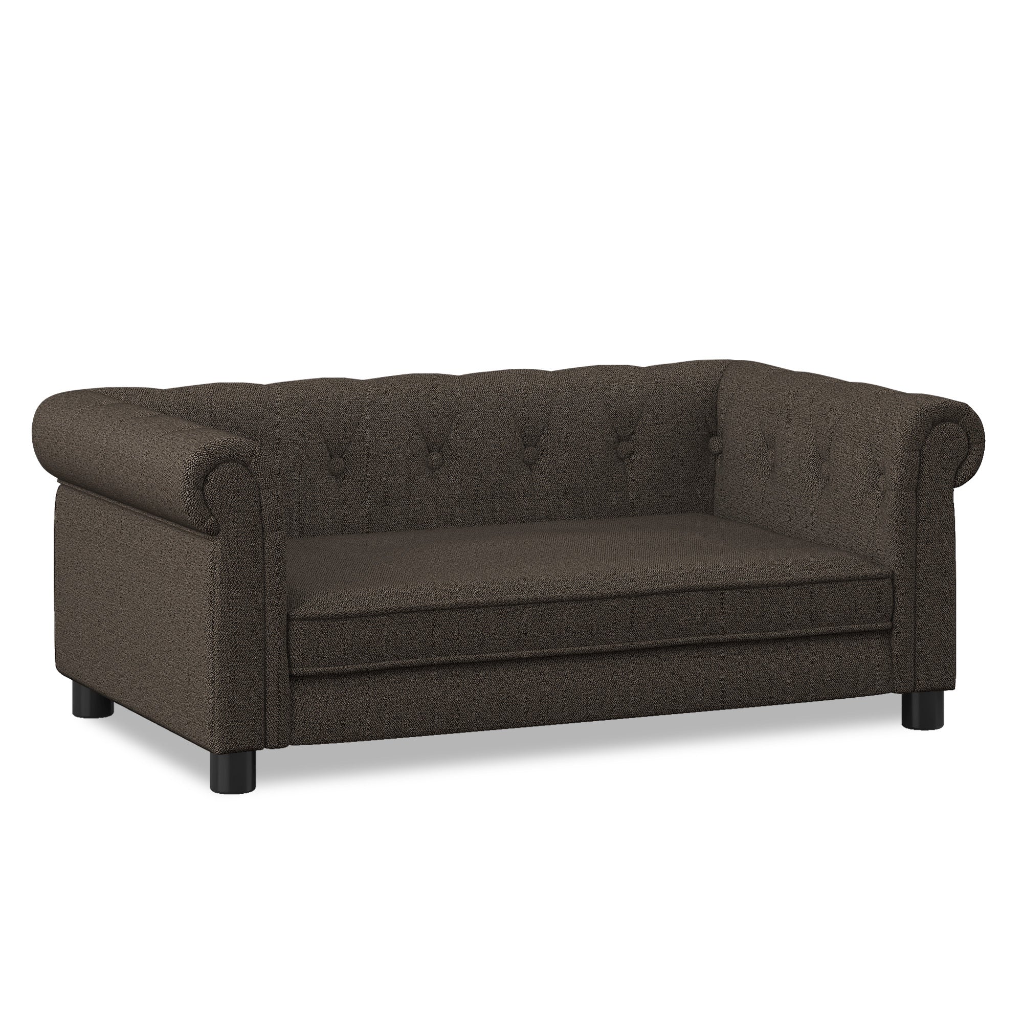 Elegant Rectangular Pet Bed for Small and Medium Dogs - Dark Brown - Image 10
