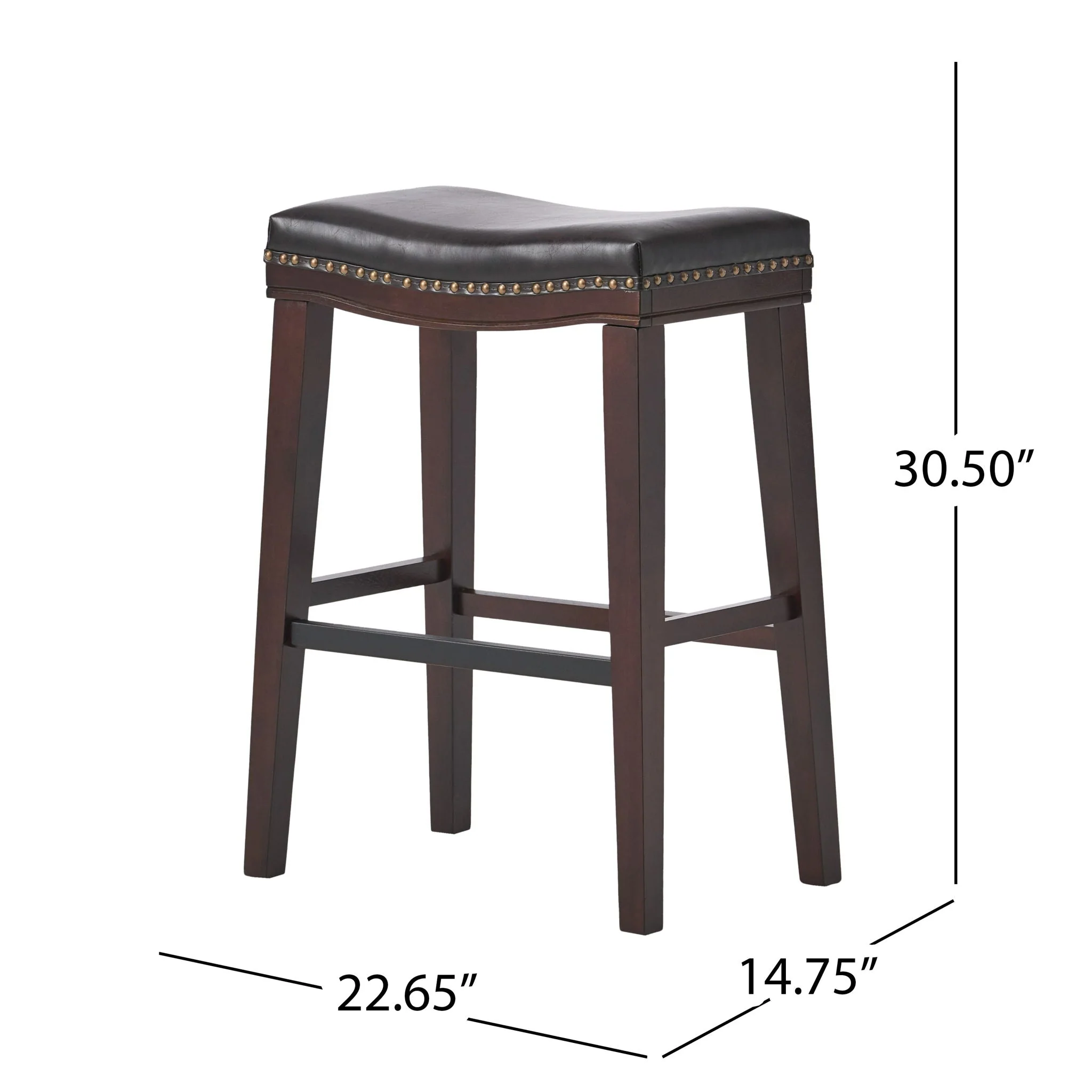 Elegant Saddle Stool With Curved Seat Comfort - Brown - Image 3