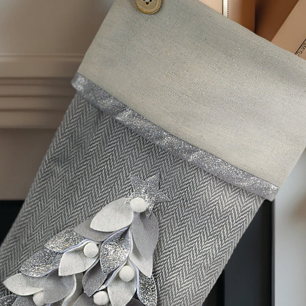 Elegant Stocking With Tree Motif - Image 4