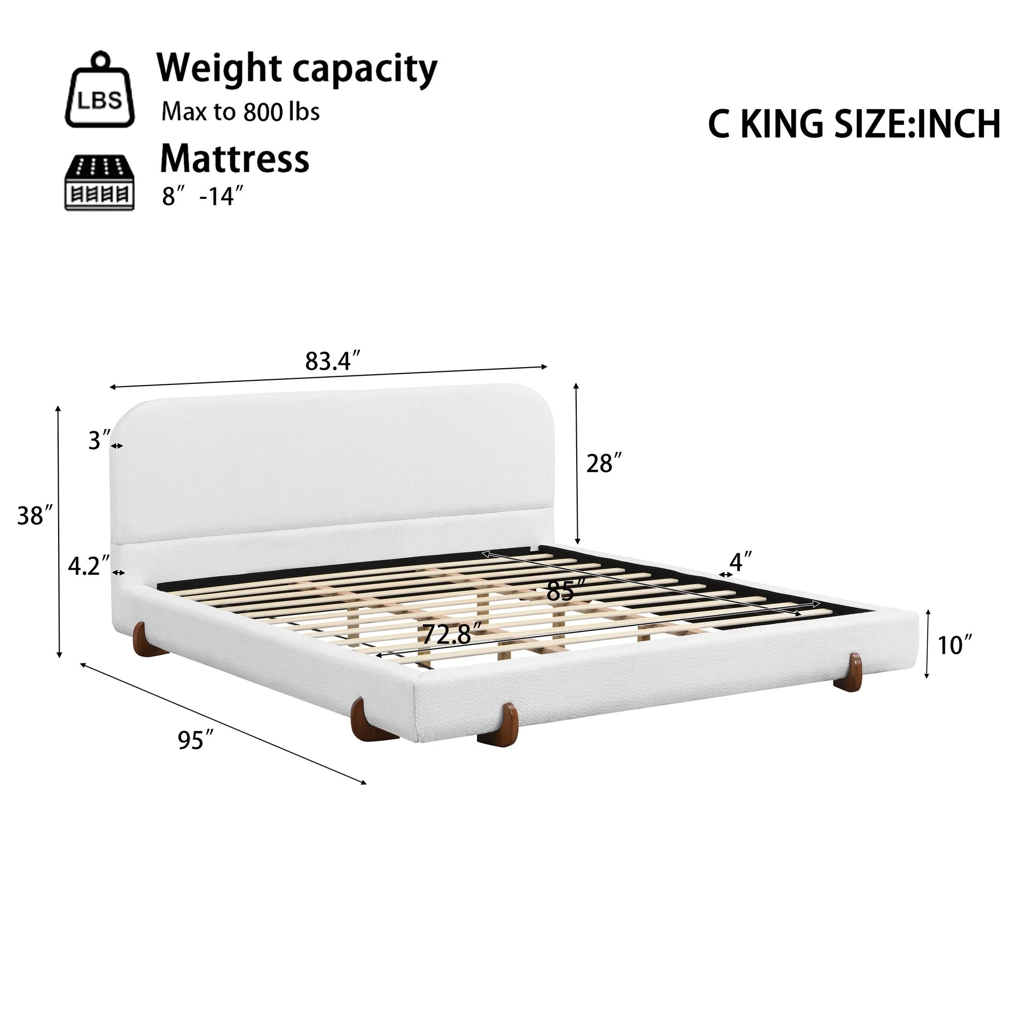 Elegant Upholstered Bed Frame - Image 11