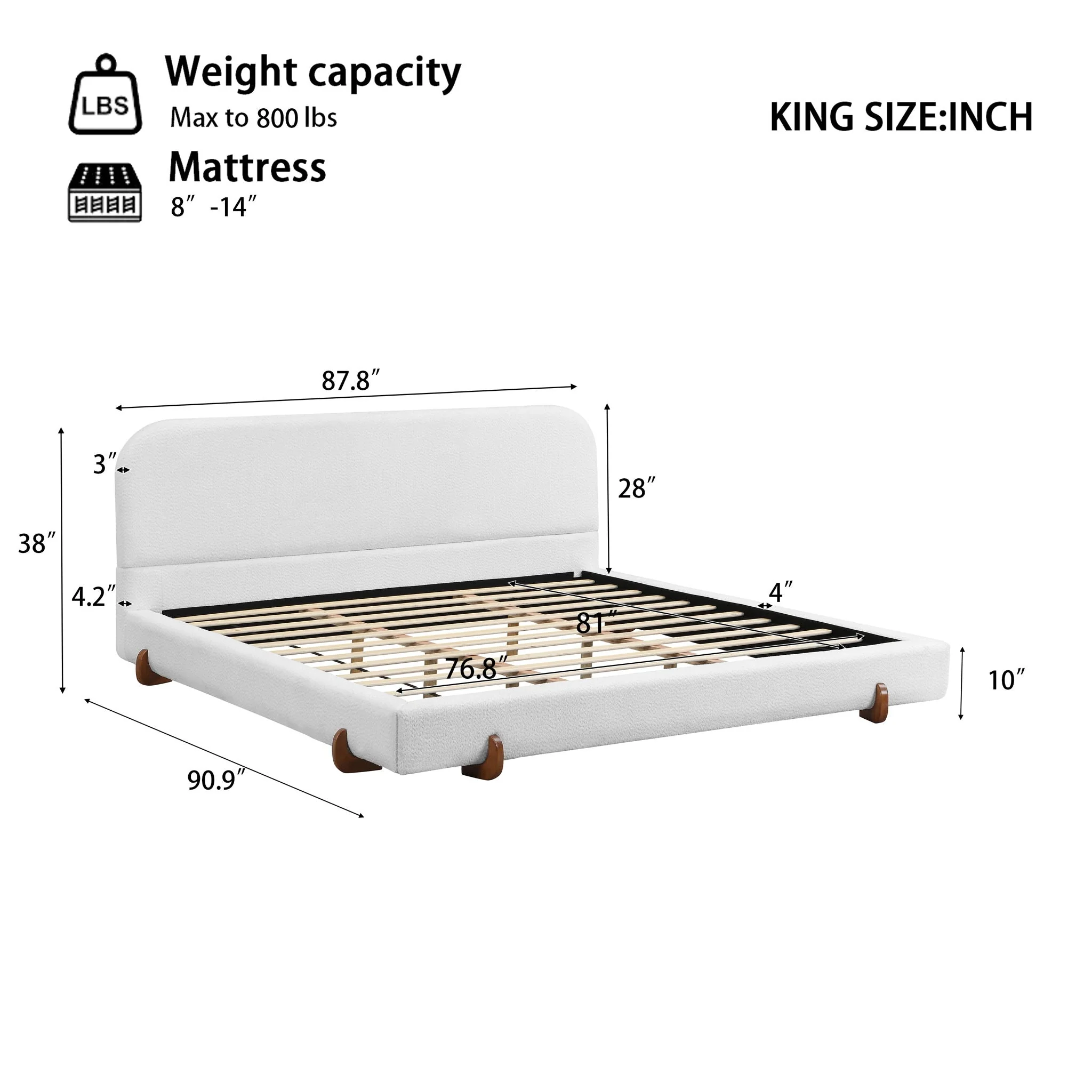 Elegant Upholstered Bed Frame - Image 6