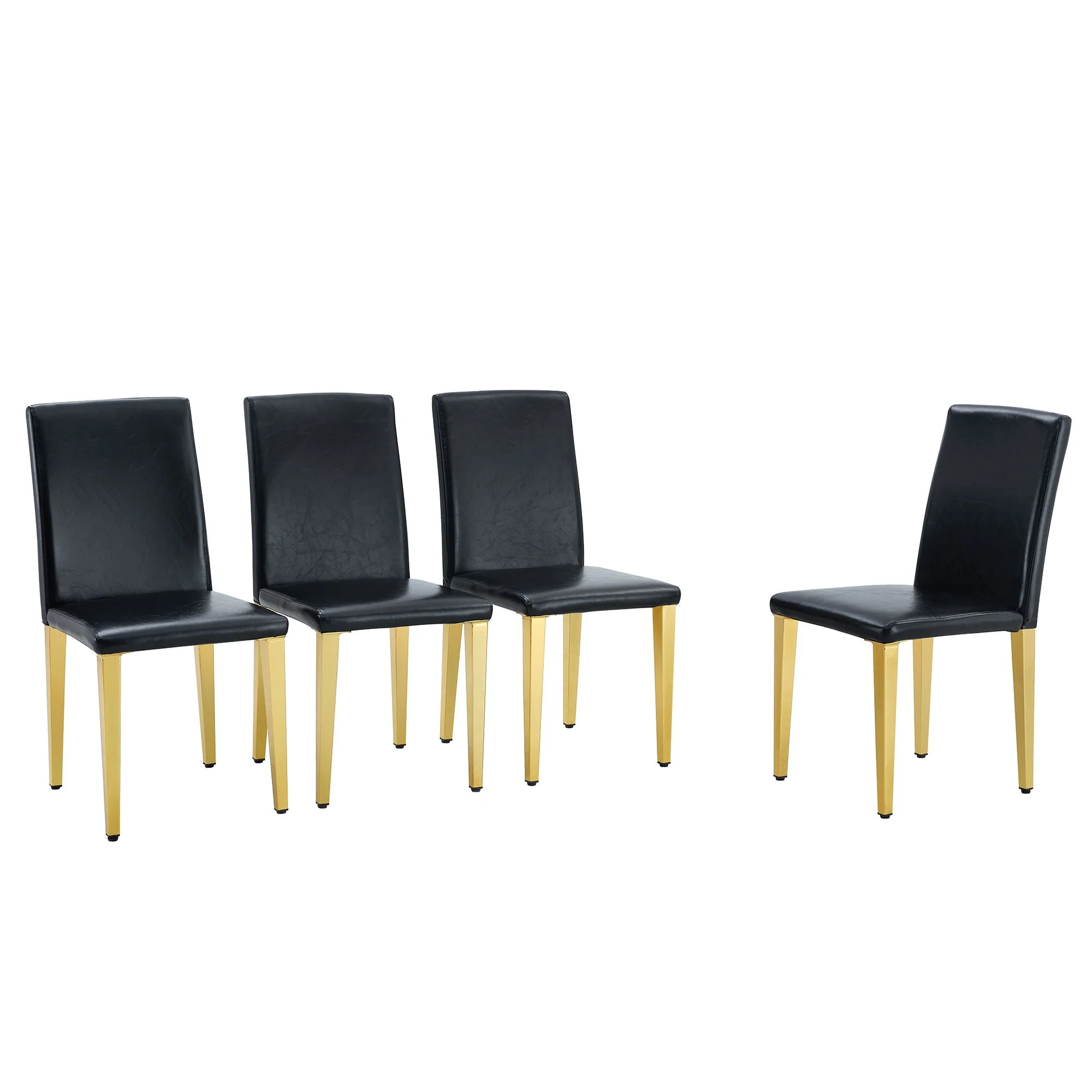 Elegant Upholstered Chairs With Metal Legs - Image 2