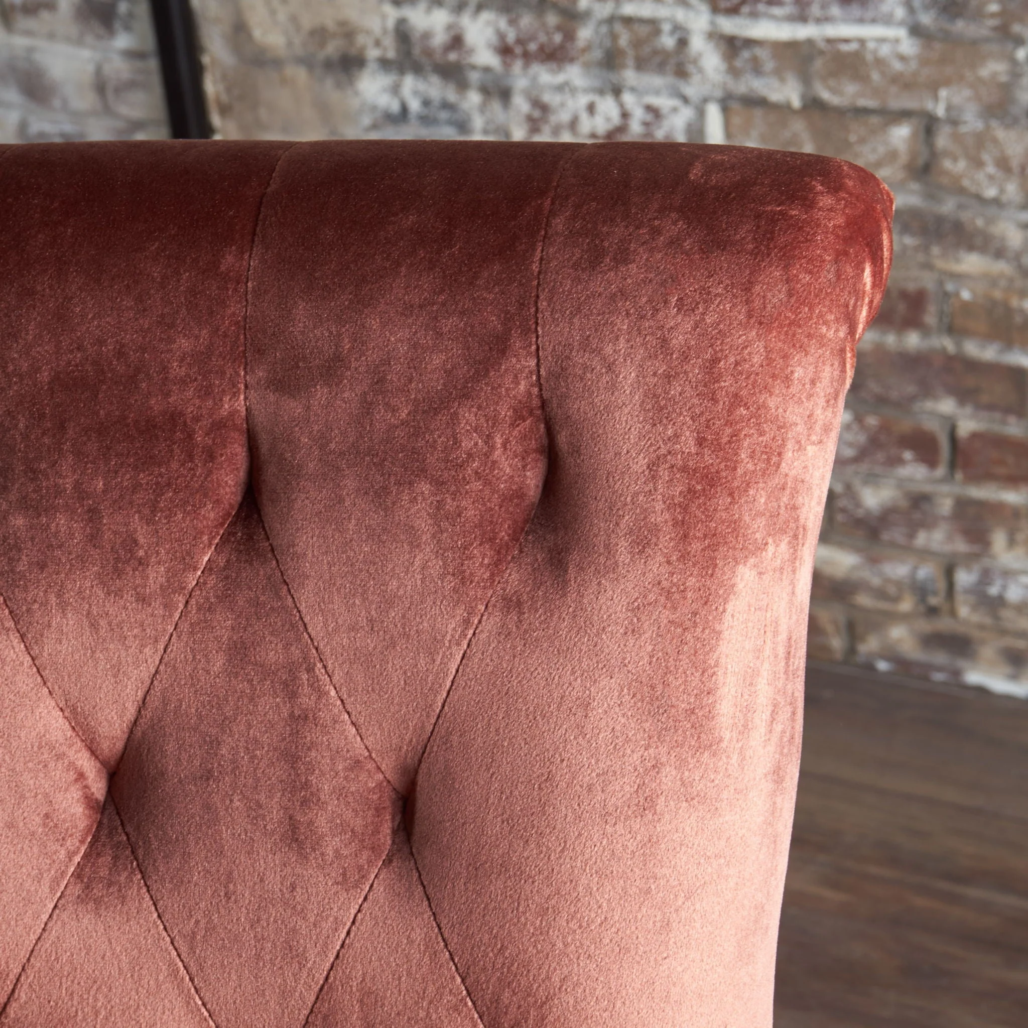 Elegant Velvet Tufted Dining Chair - Blush - Image 4