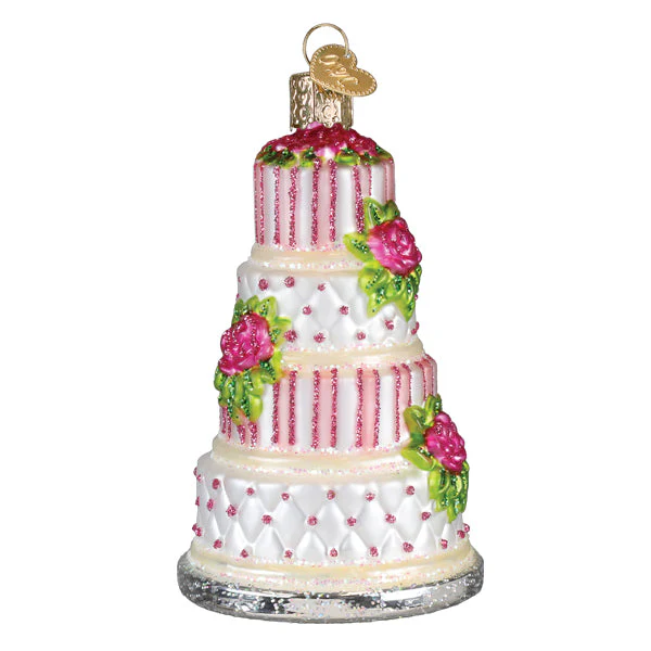 Elegant Wedding Cake Ornament - Image 2