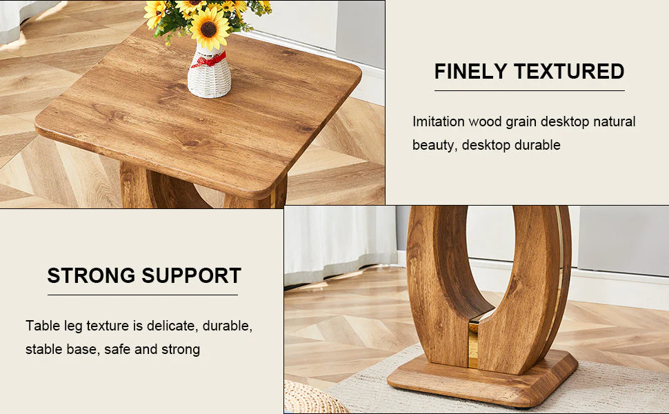Elegant Wood-Grain Coffee Table - Image 11