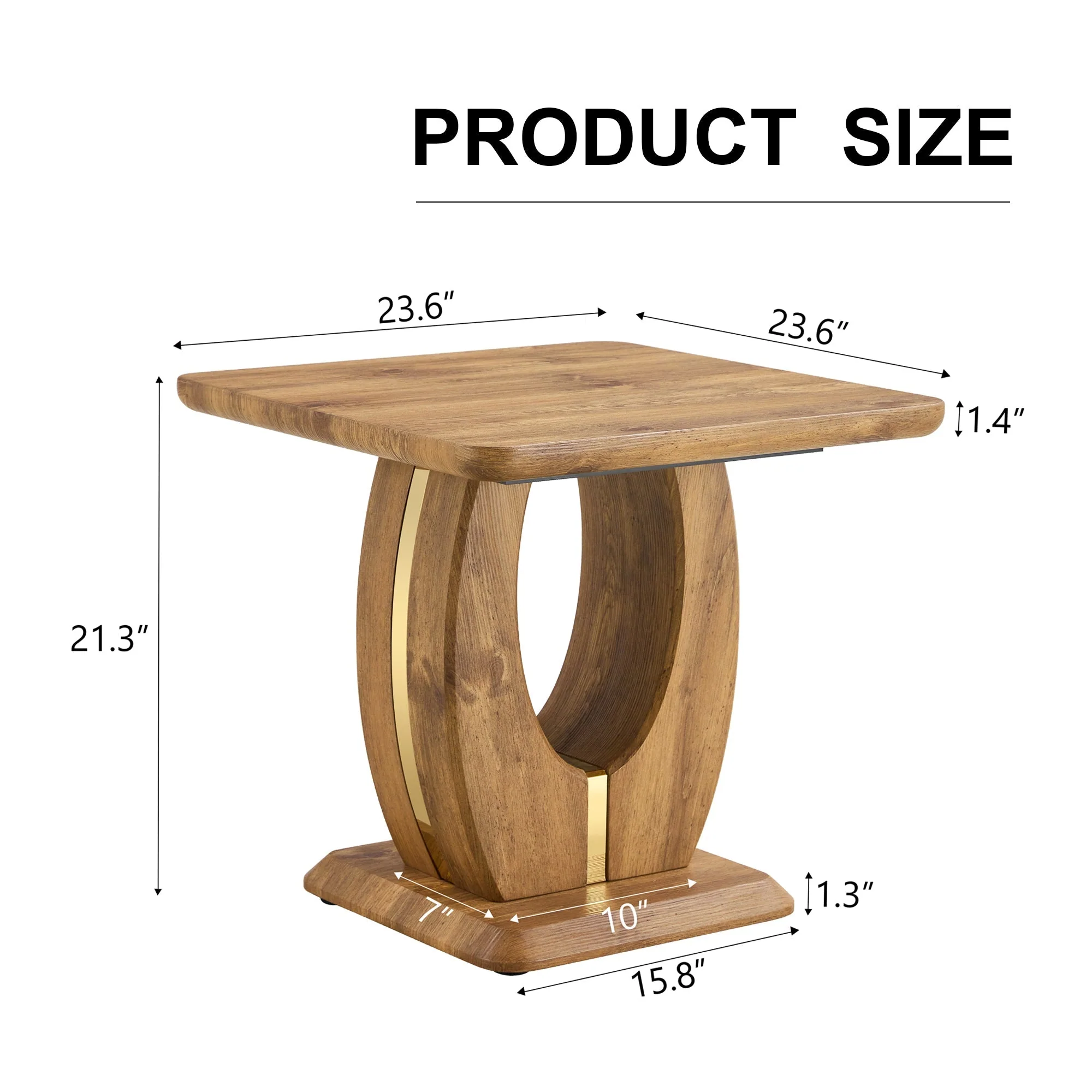 Elegant Wood-Grain Coffee Table - Image 4