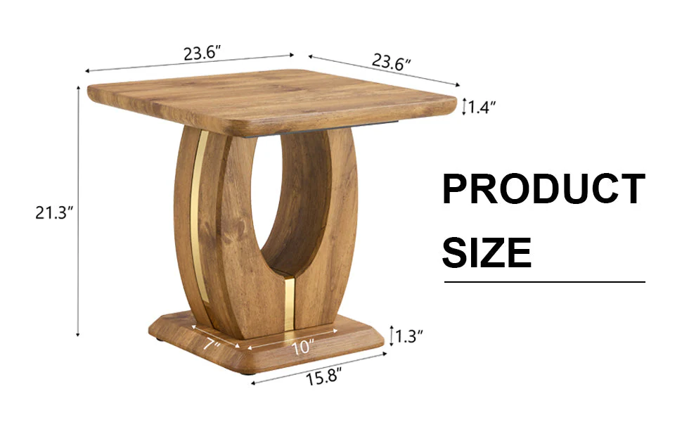 Elegant Wood-Grain Coffee Table - Image 8