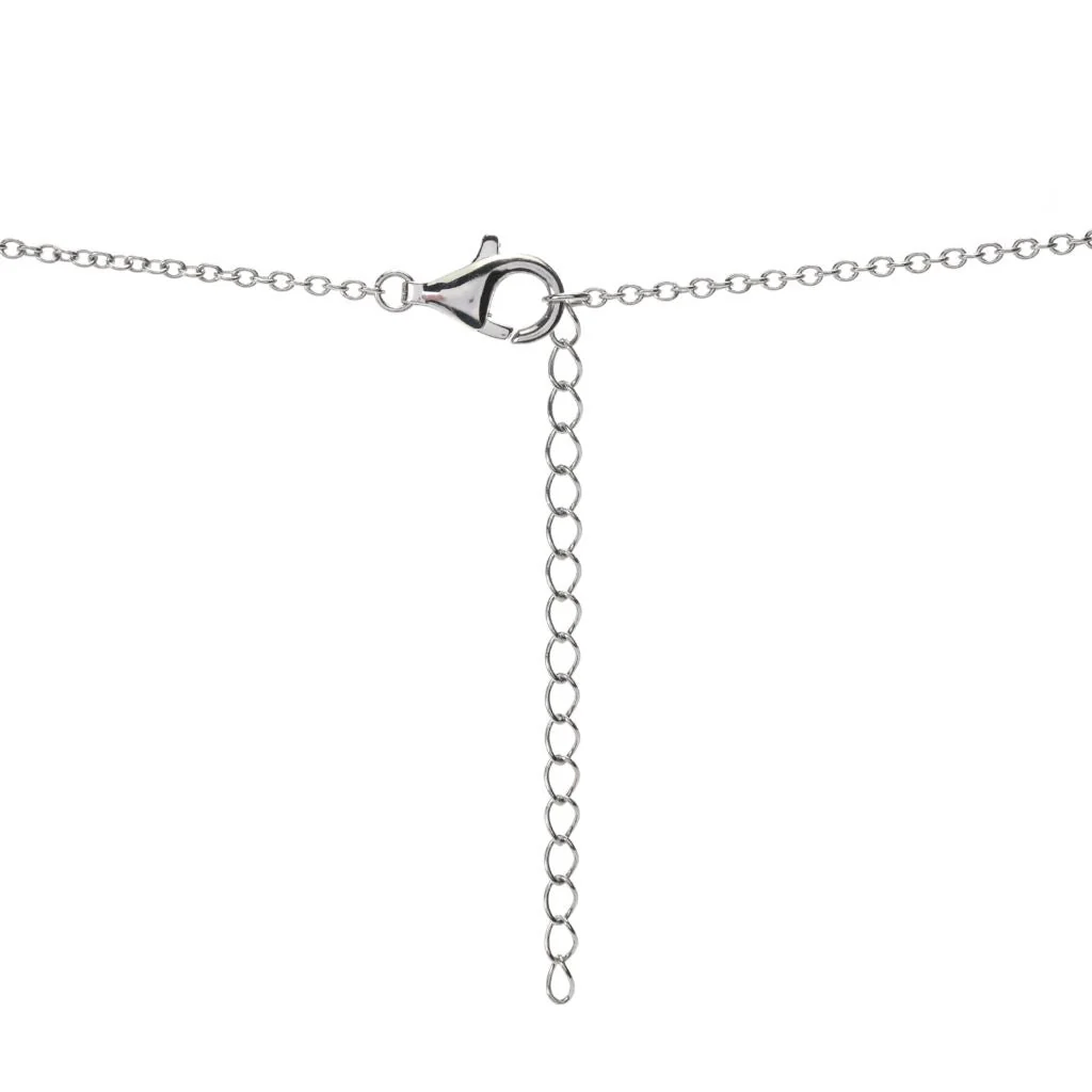 Elemental Gems Platinum Plated Choice of 15x8.5mm Turquoise Inlay & Gem Bar Necklace - Image 2