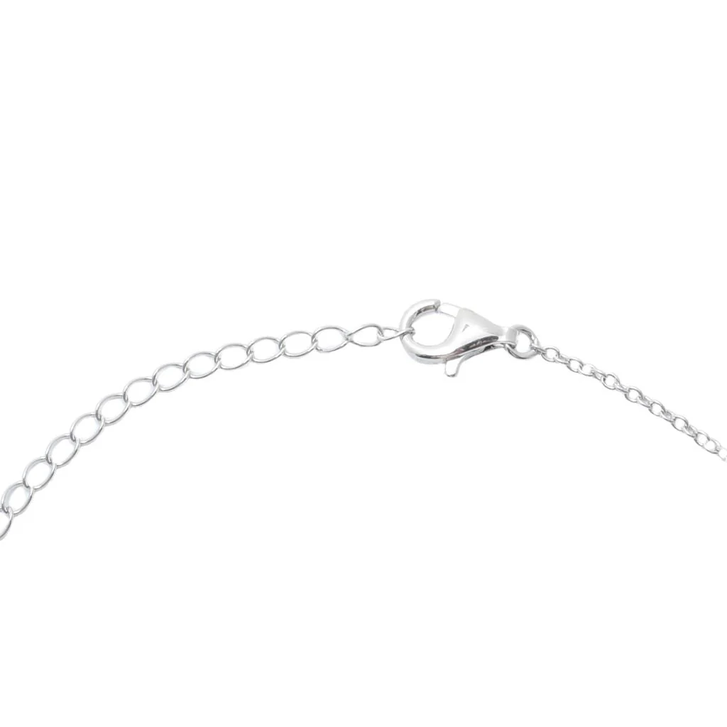Elemental Gems Platinum Plated Sleeping Beauty Turquoise Station Necklace - Image 2