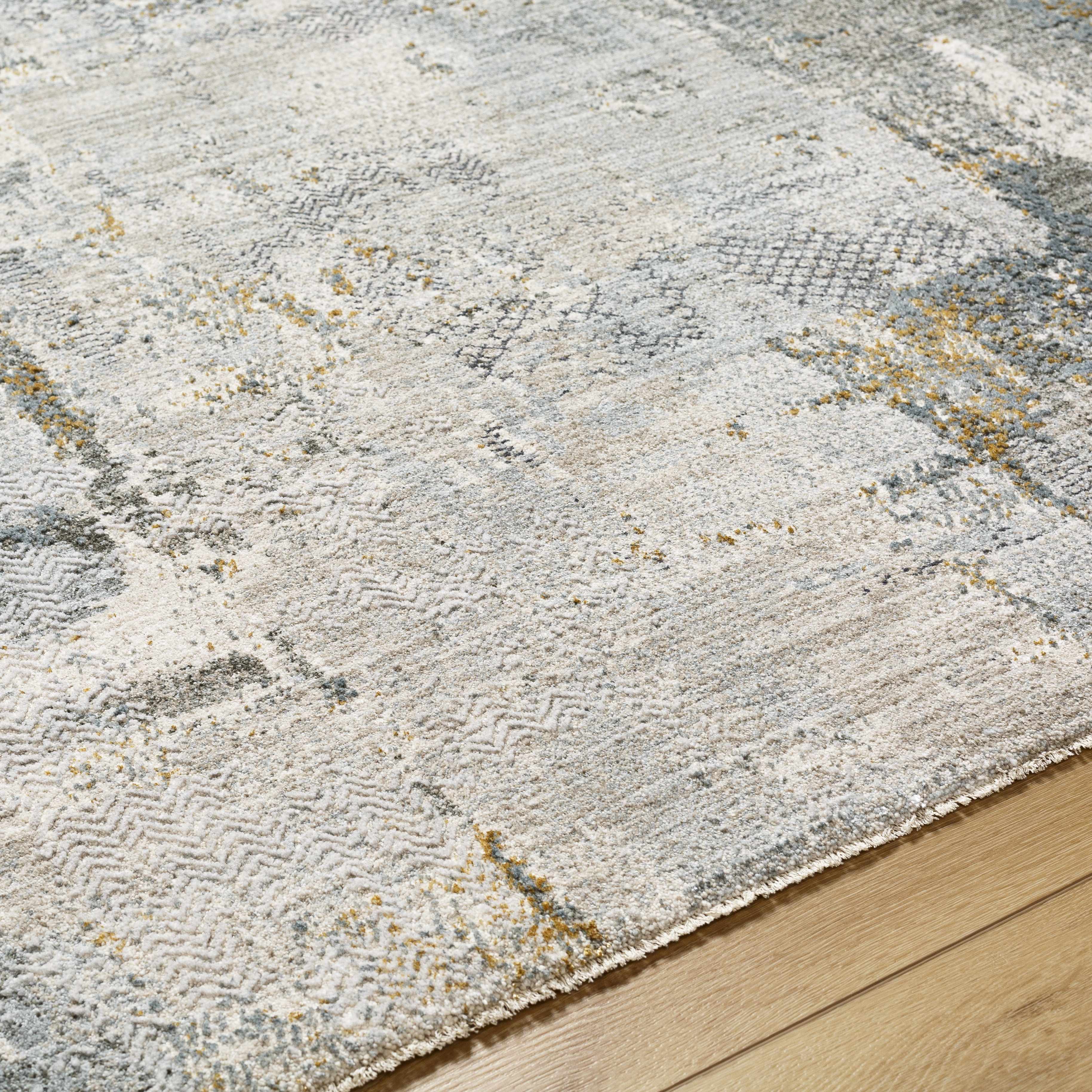 Elina Textured Abstract Rug with Fringes - Image 10