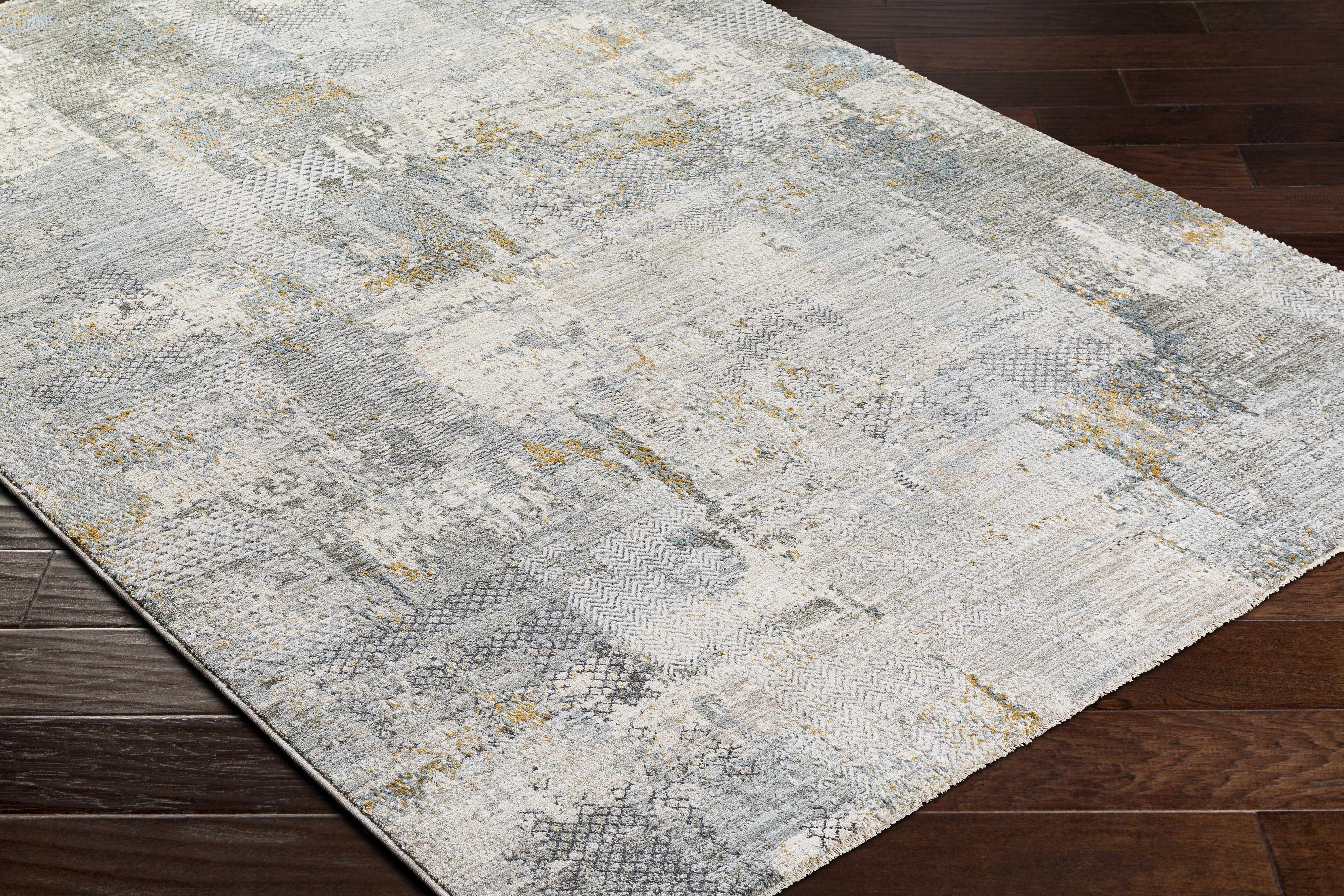 Elina Textured Abstract Rug with Fringes - Image 13