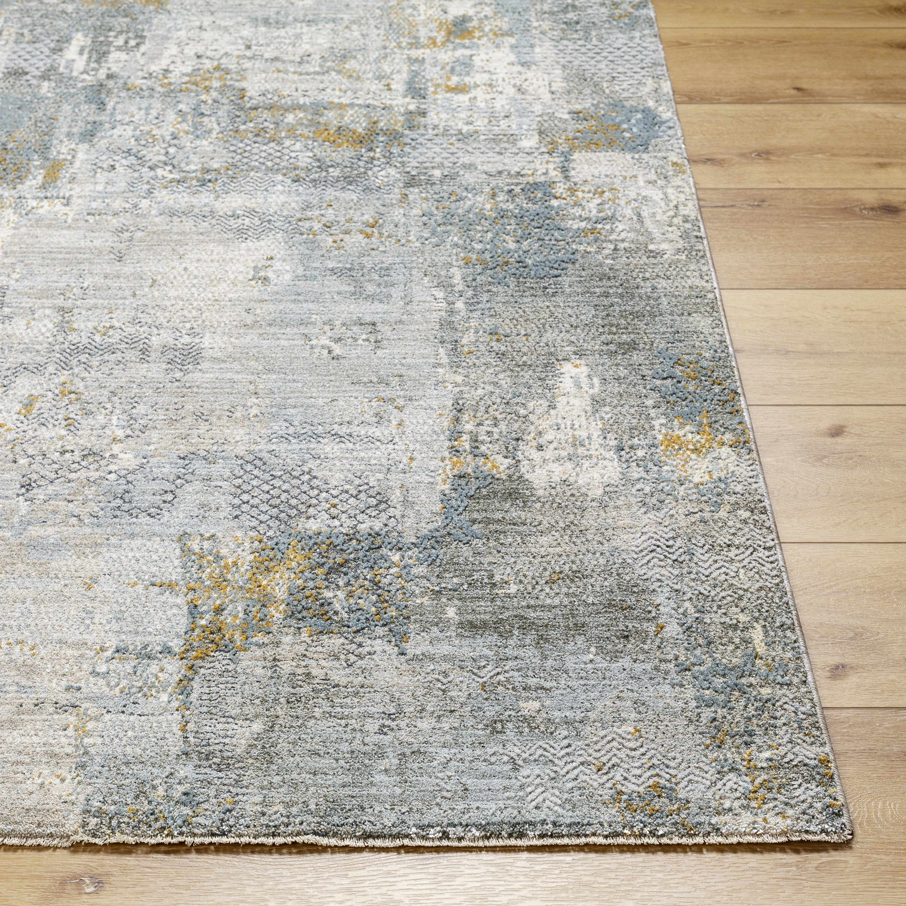 Elina Textured Abstract Rug with Fringes - Image 14