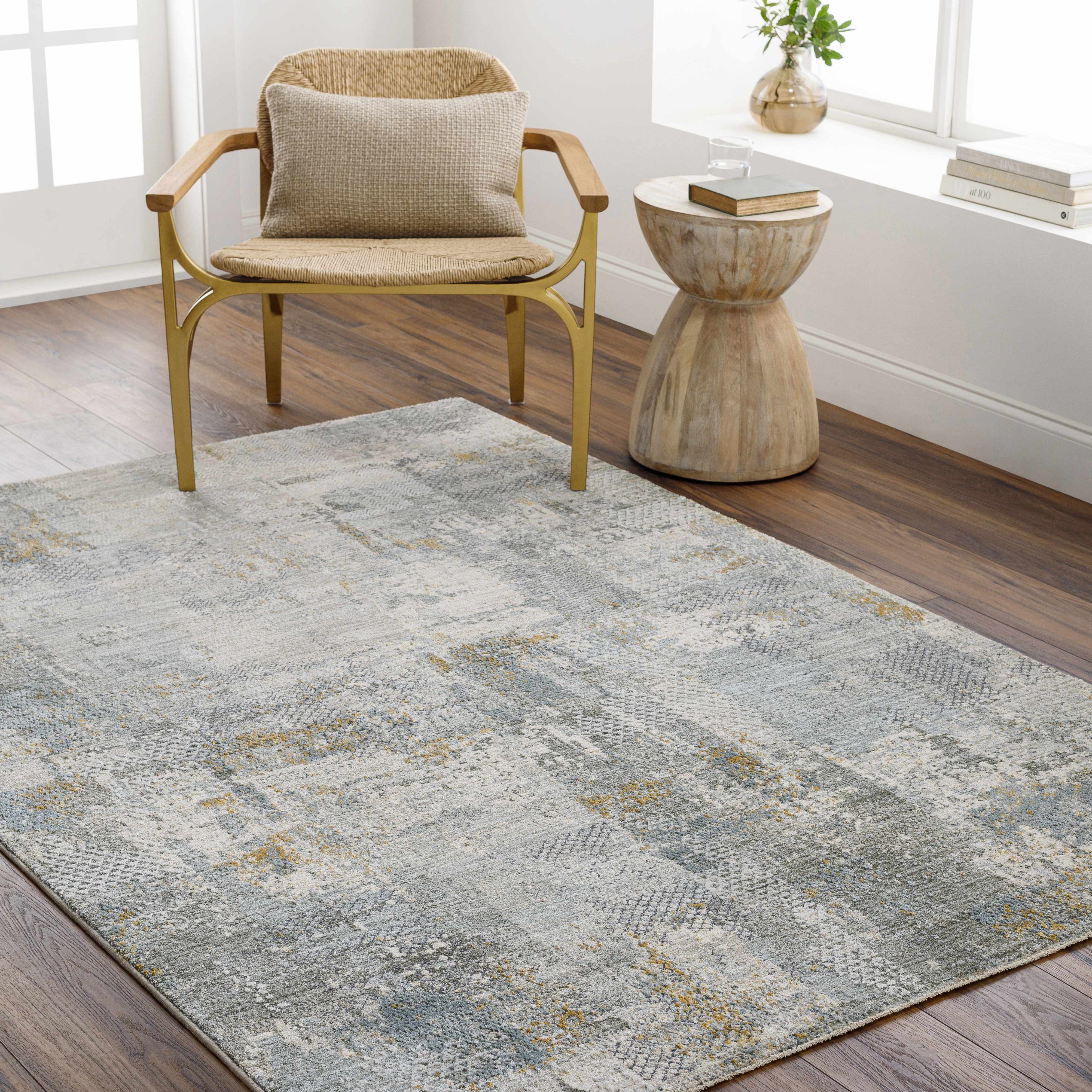 Elina Textured Abstract Rug with Fringes - Image 15