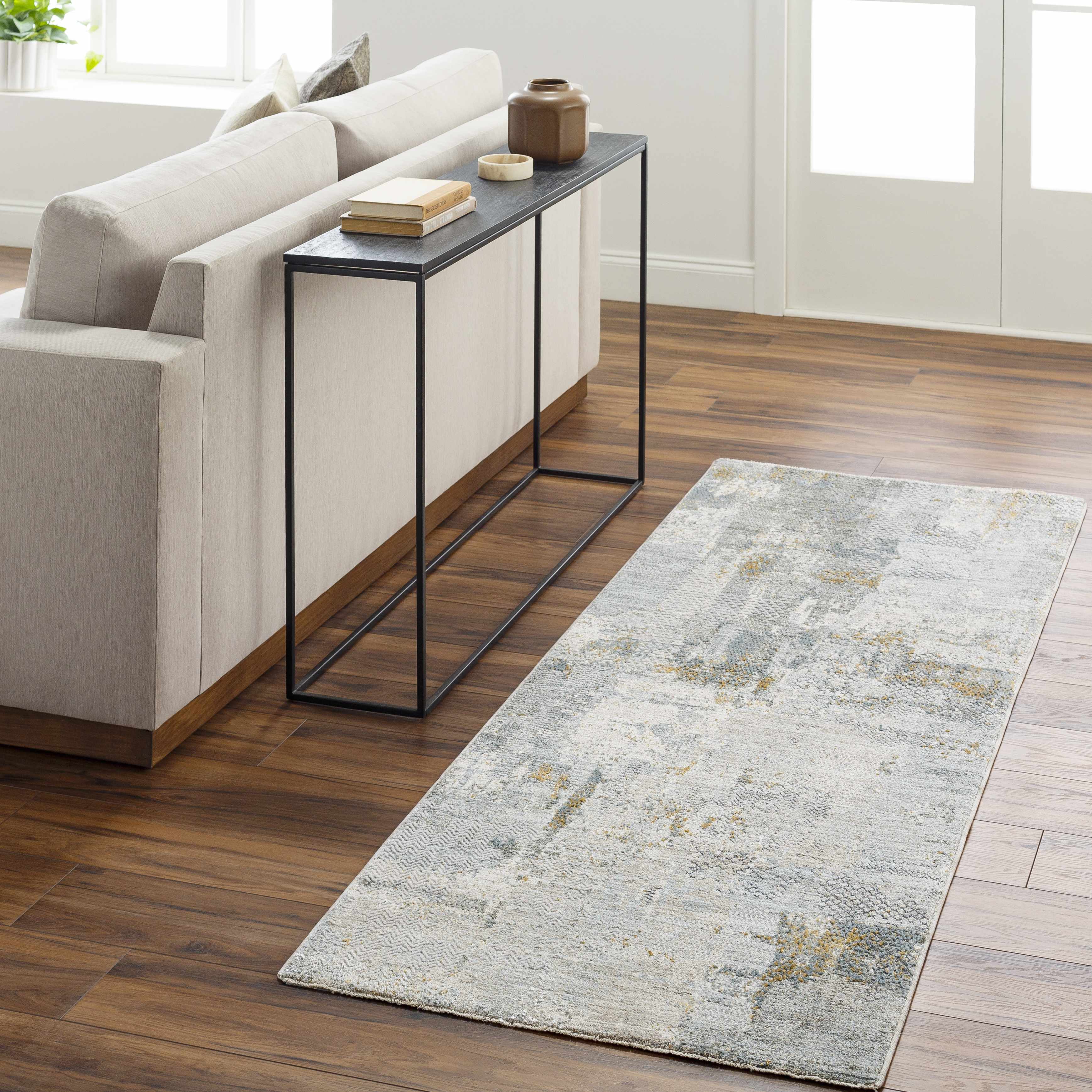 Elina Textured Abstract Rug with Fringes - Image 17