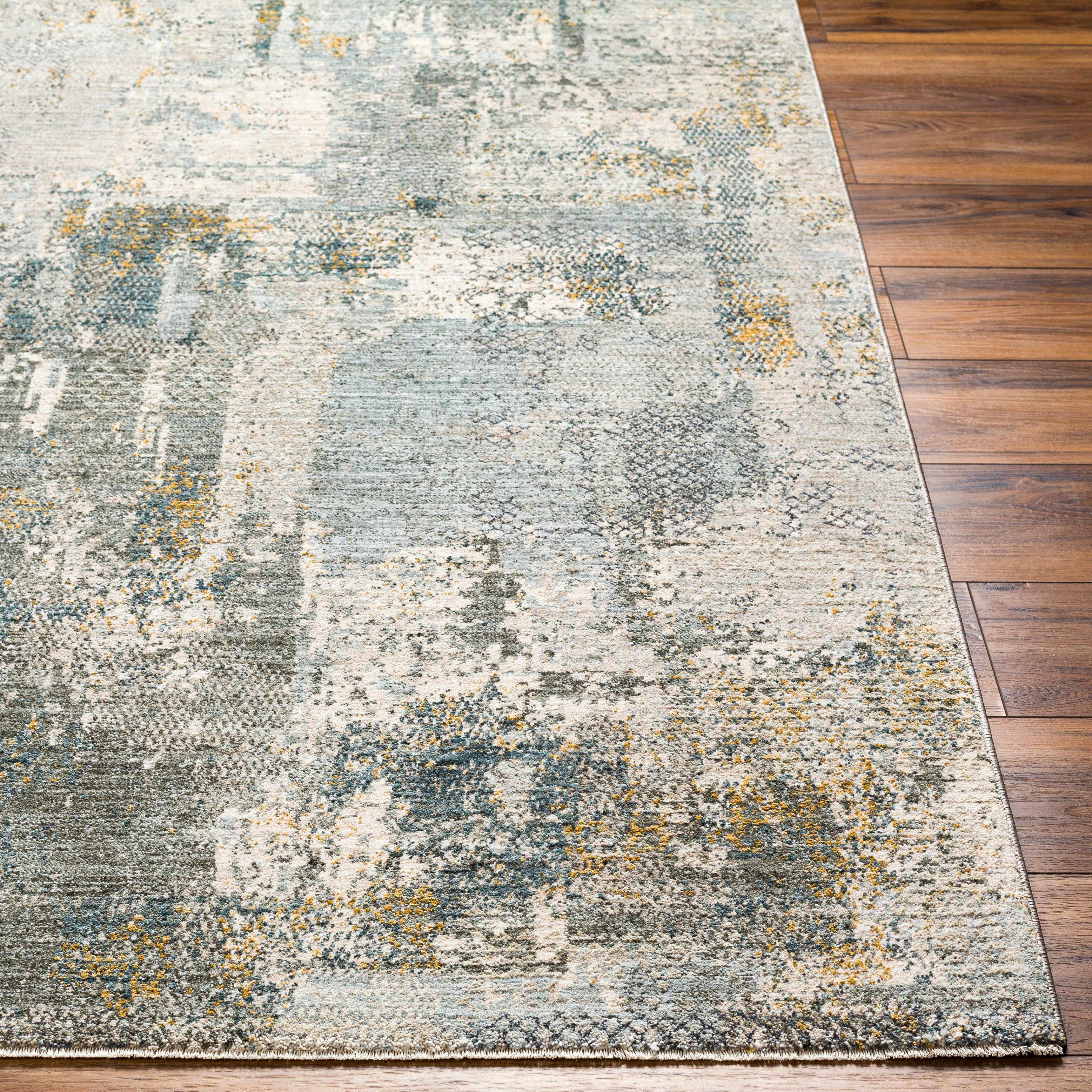 Elina Textured Abstract Rug with Fringes - Image 4