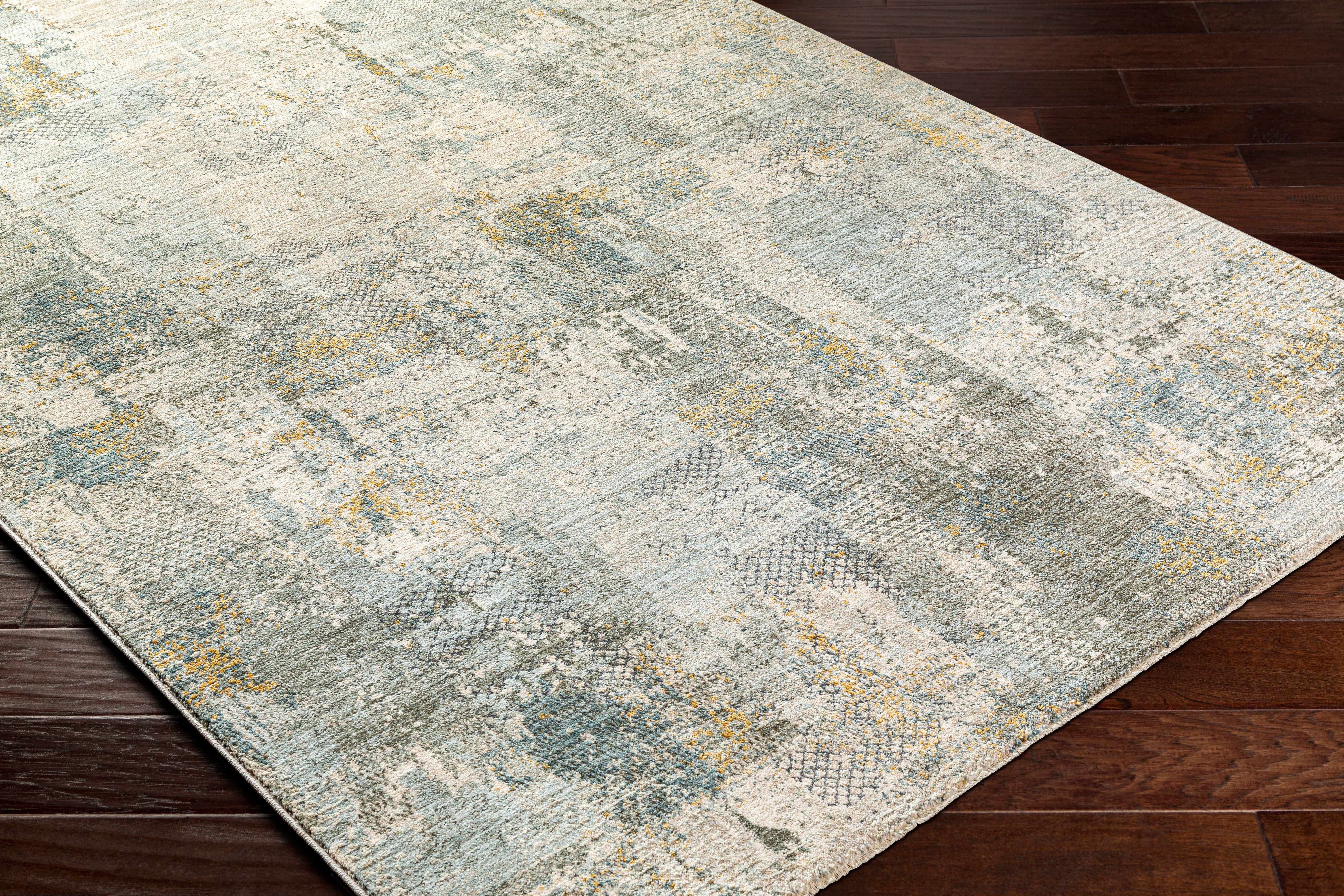 Elina Textured Abstract Rug with Fringes - Image 5