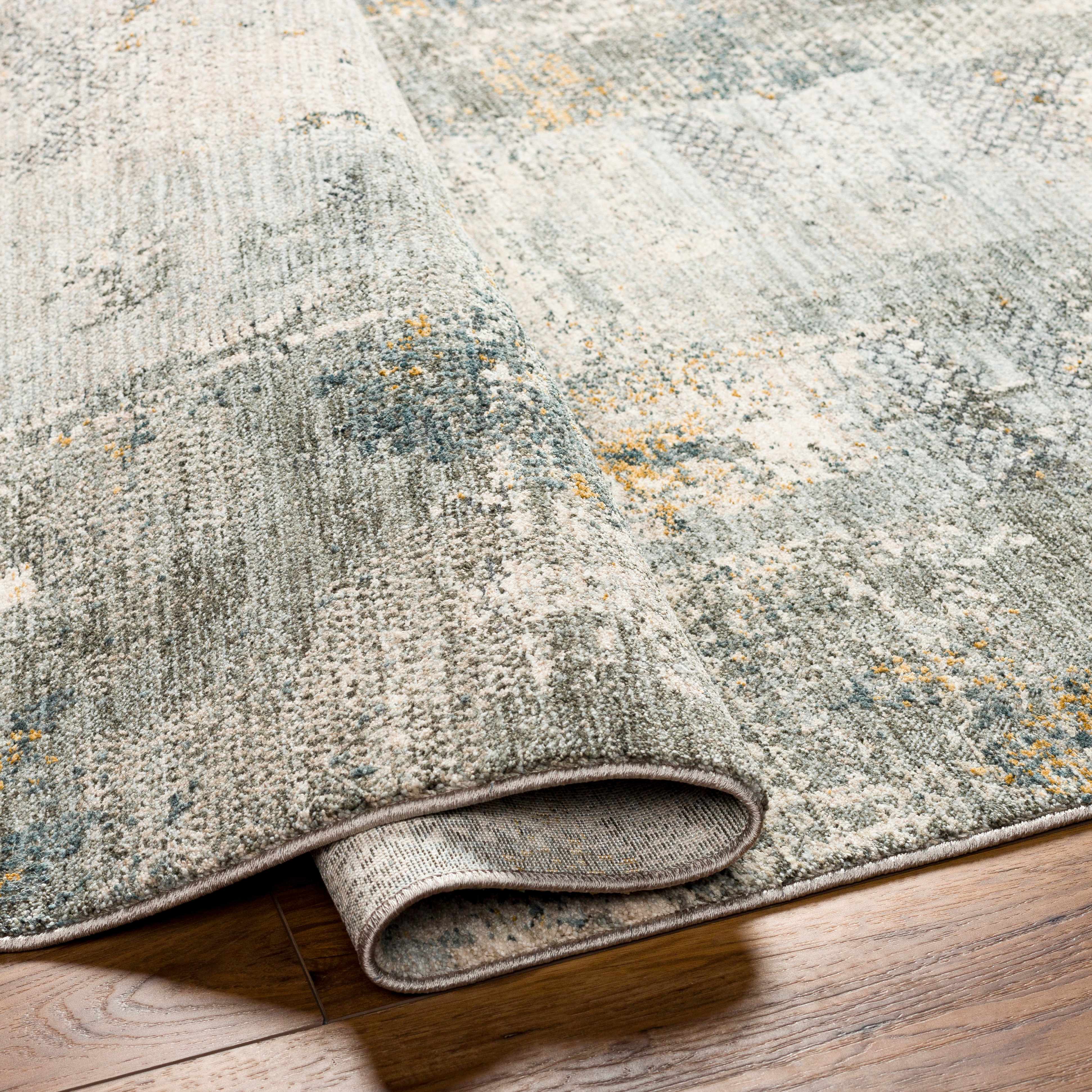Elina Textured Abstract Rug with Fringes - Image 6