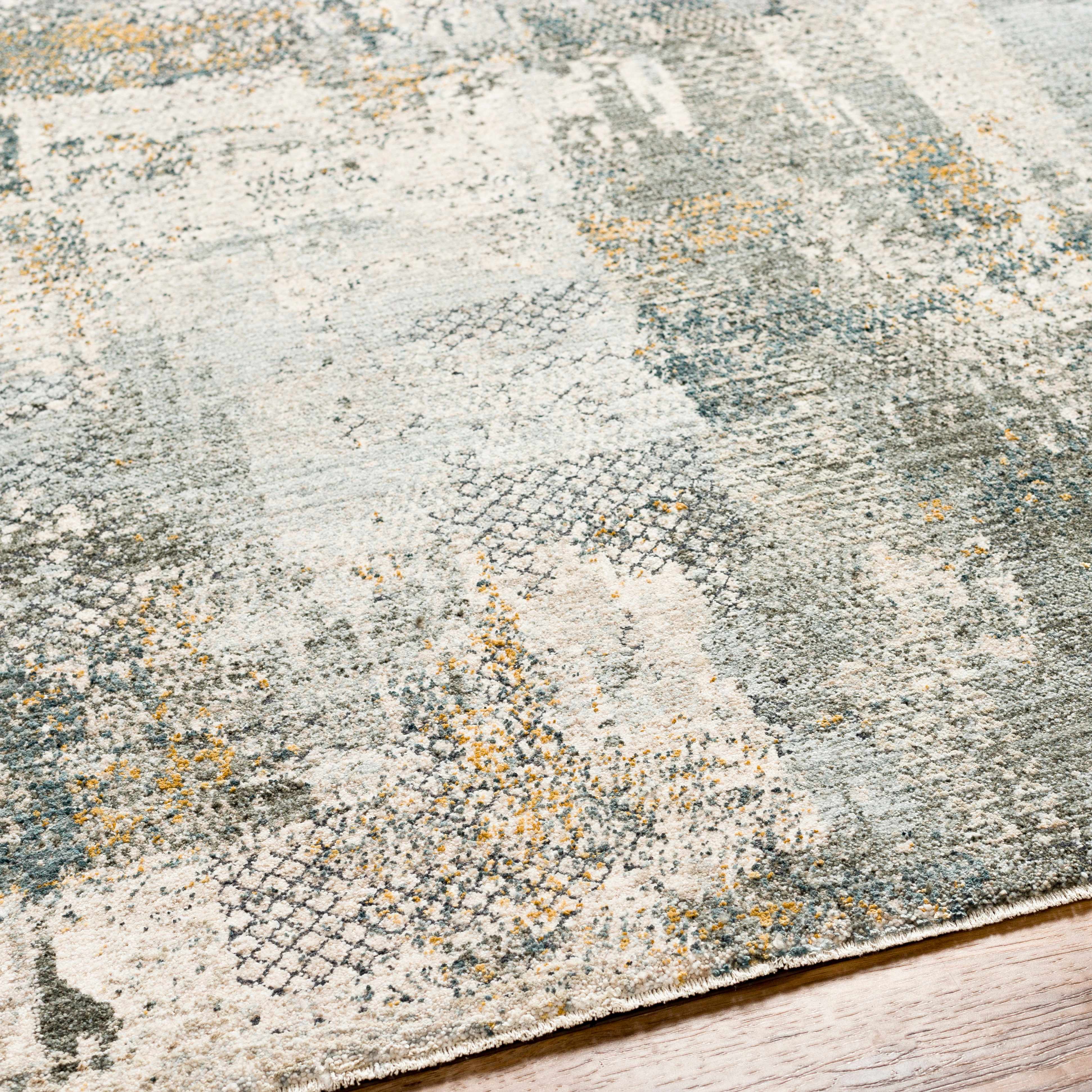 Elina Textured Abstract Rug with Fringes - Image 7