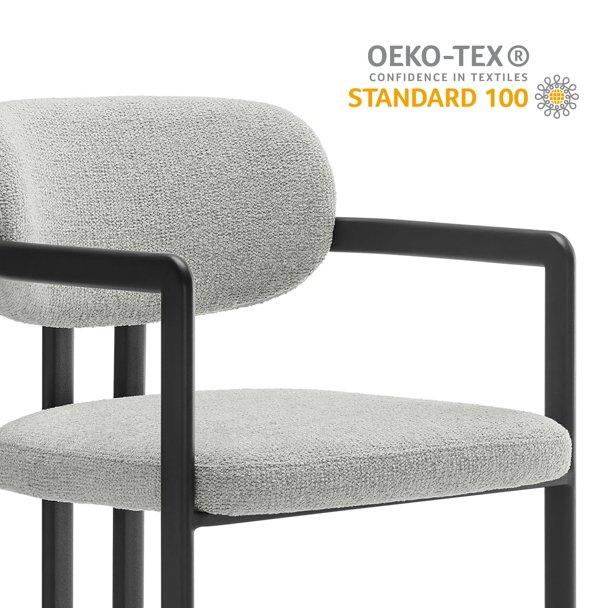 Elio Barrel Fabric and Metal Dining Chair by Modway - Image 14