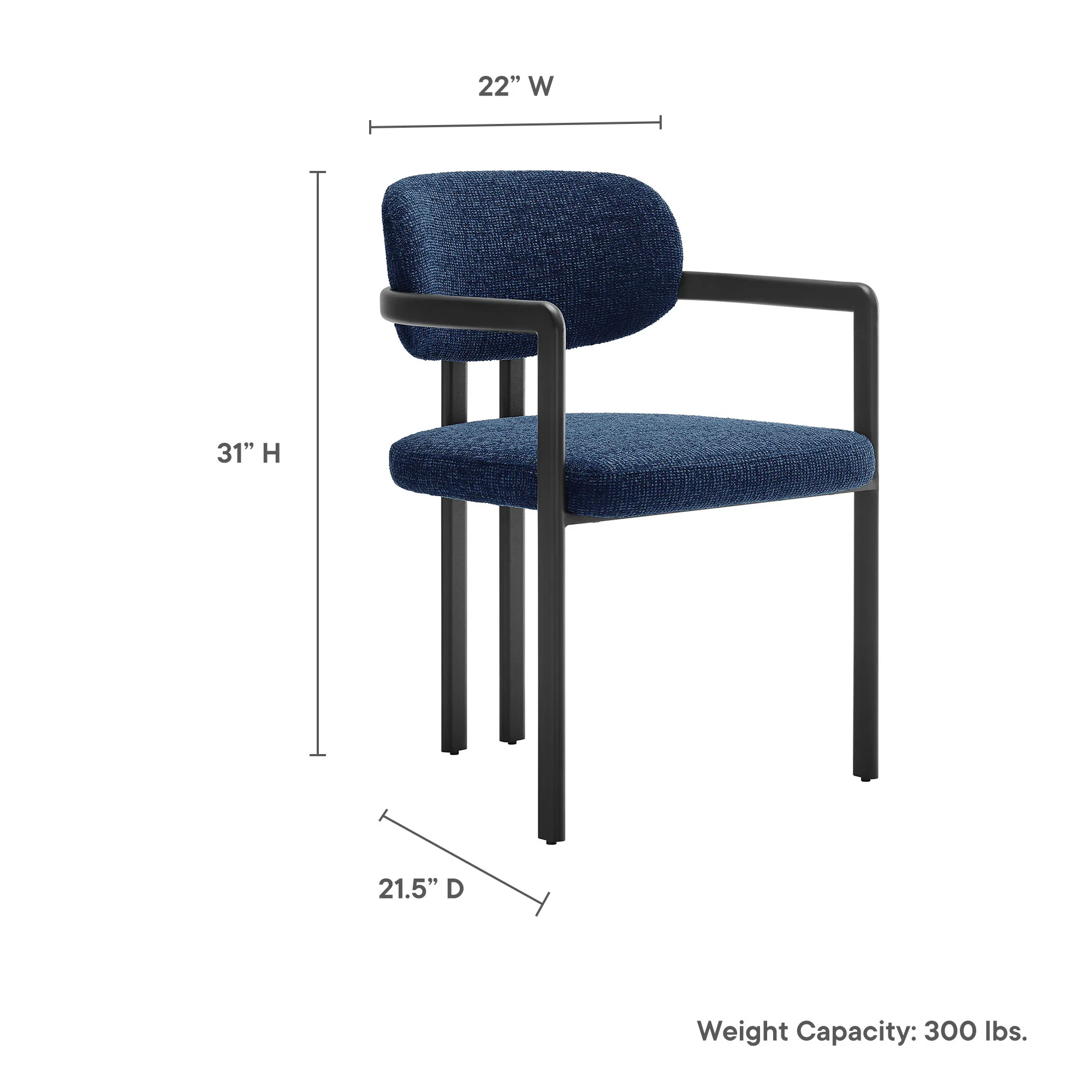 Elio Barrel Fabric and Metal Dining Chair by Modway - Image 15