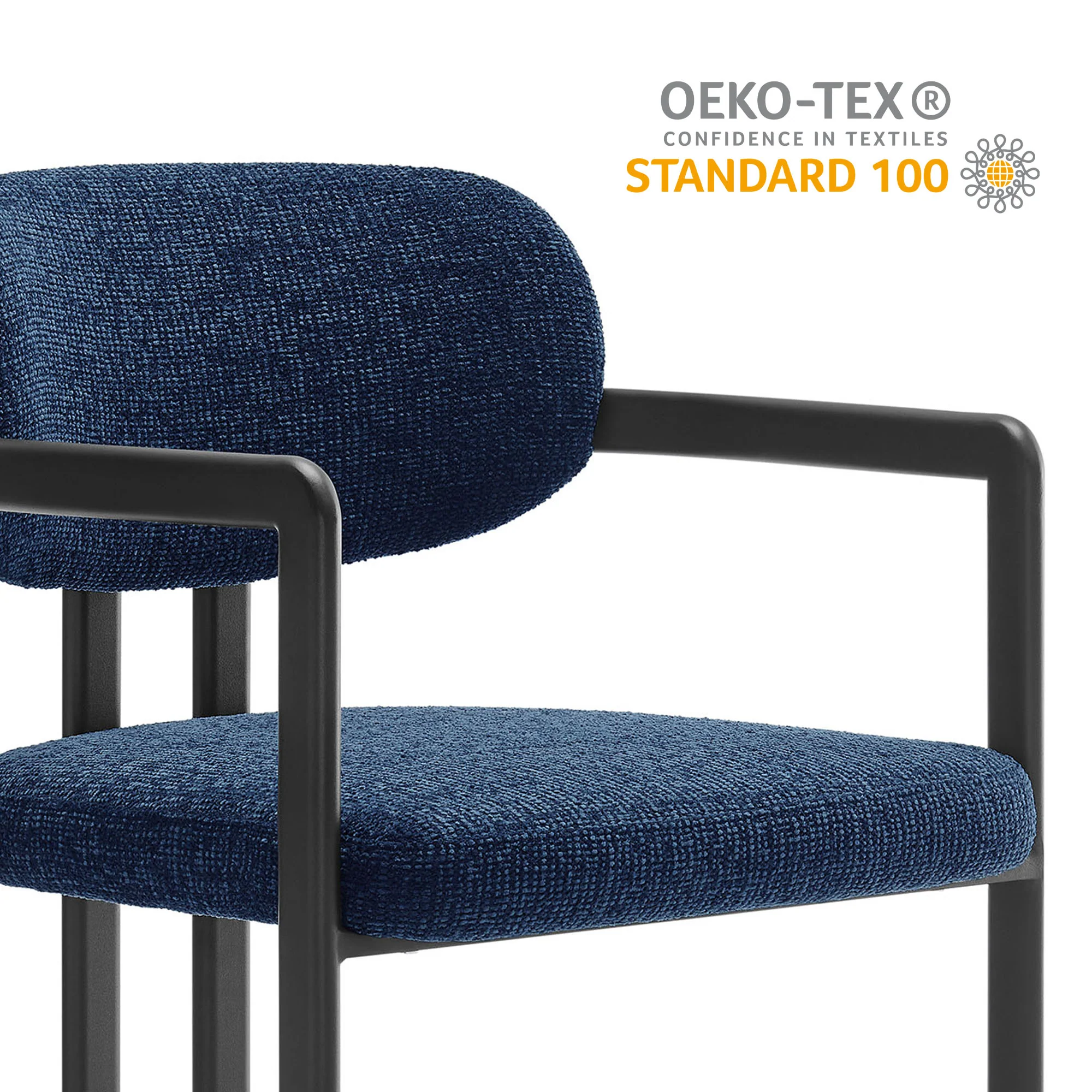 Elio Barrel Fabric and Metal Dining Chair by Modway - Image 17
