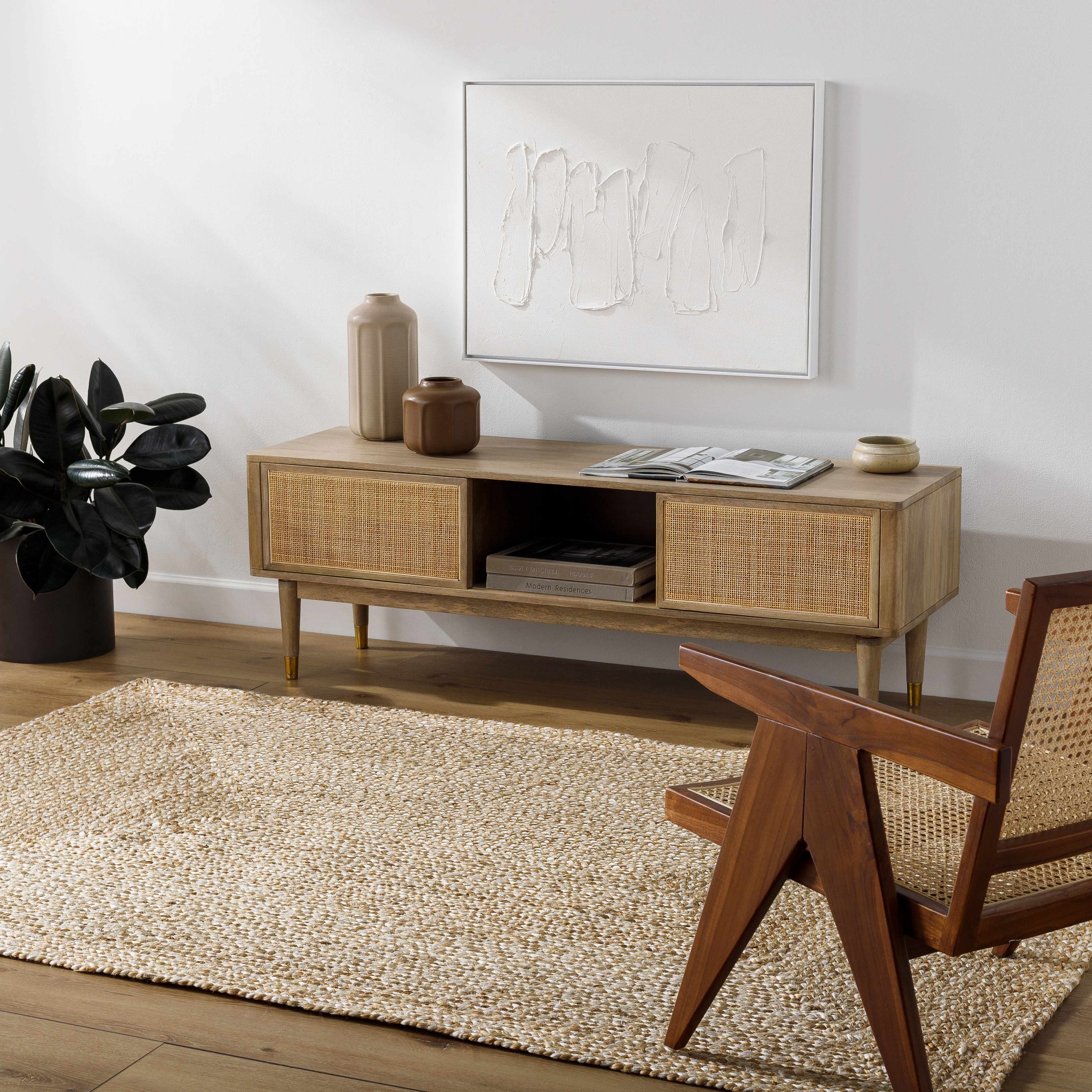 Elkie Beige Jute Area Rug - Clearance - Image 2