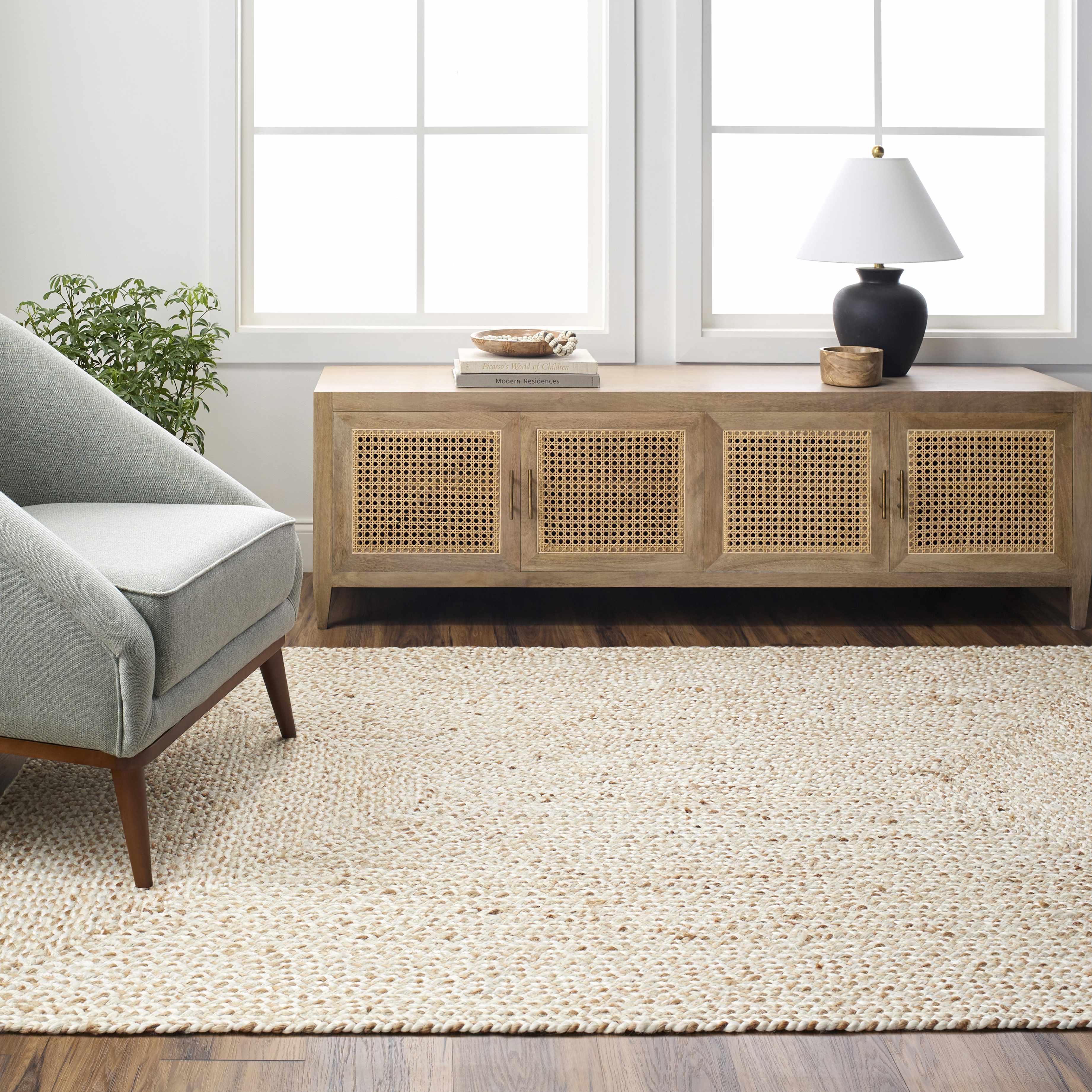 Elkie Cream Jute Area Rug - Clearance - Image 2