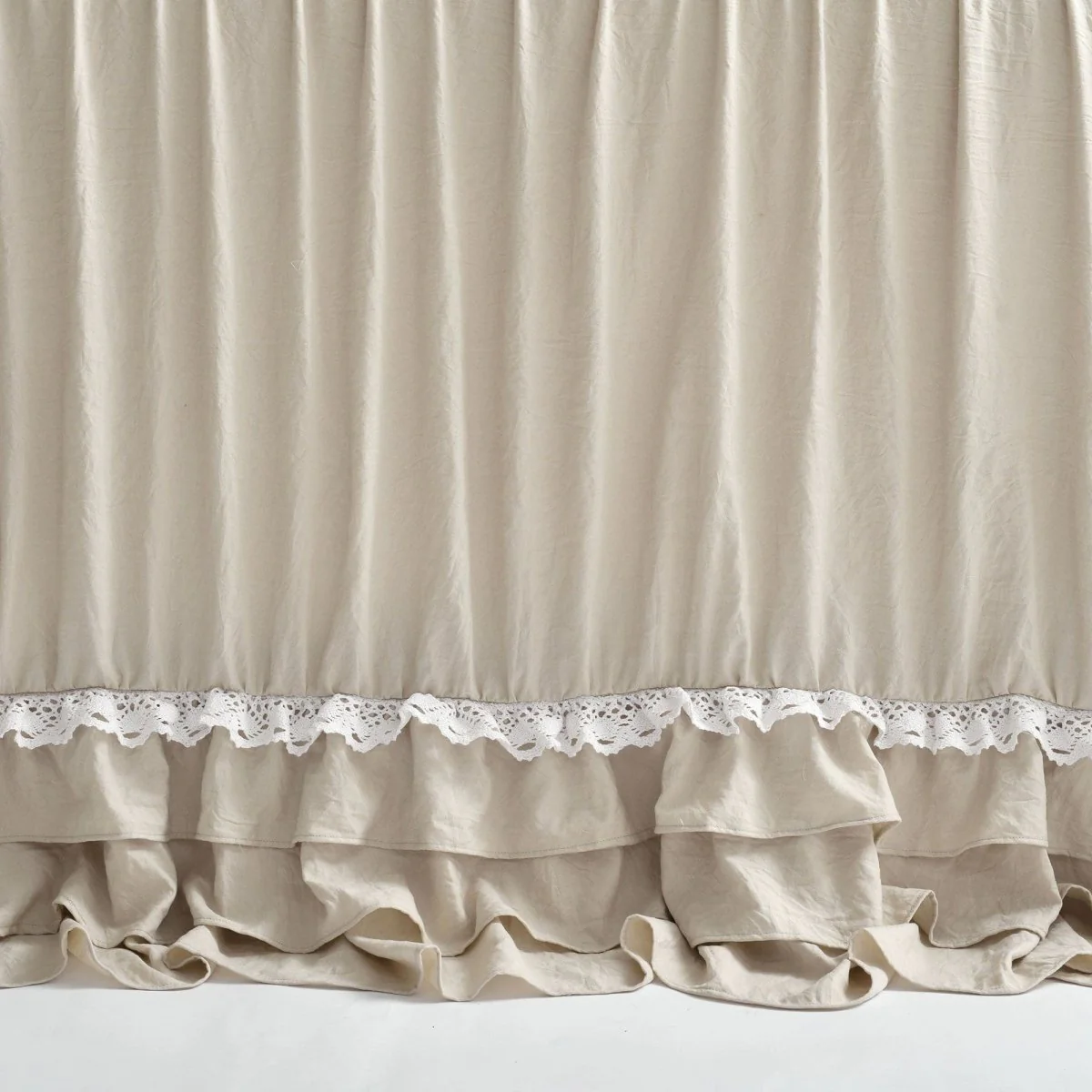 Ella Ruffle Lace 3 Piece Bedspread Set - Image 12