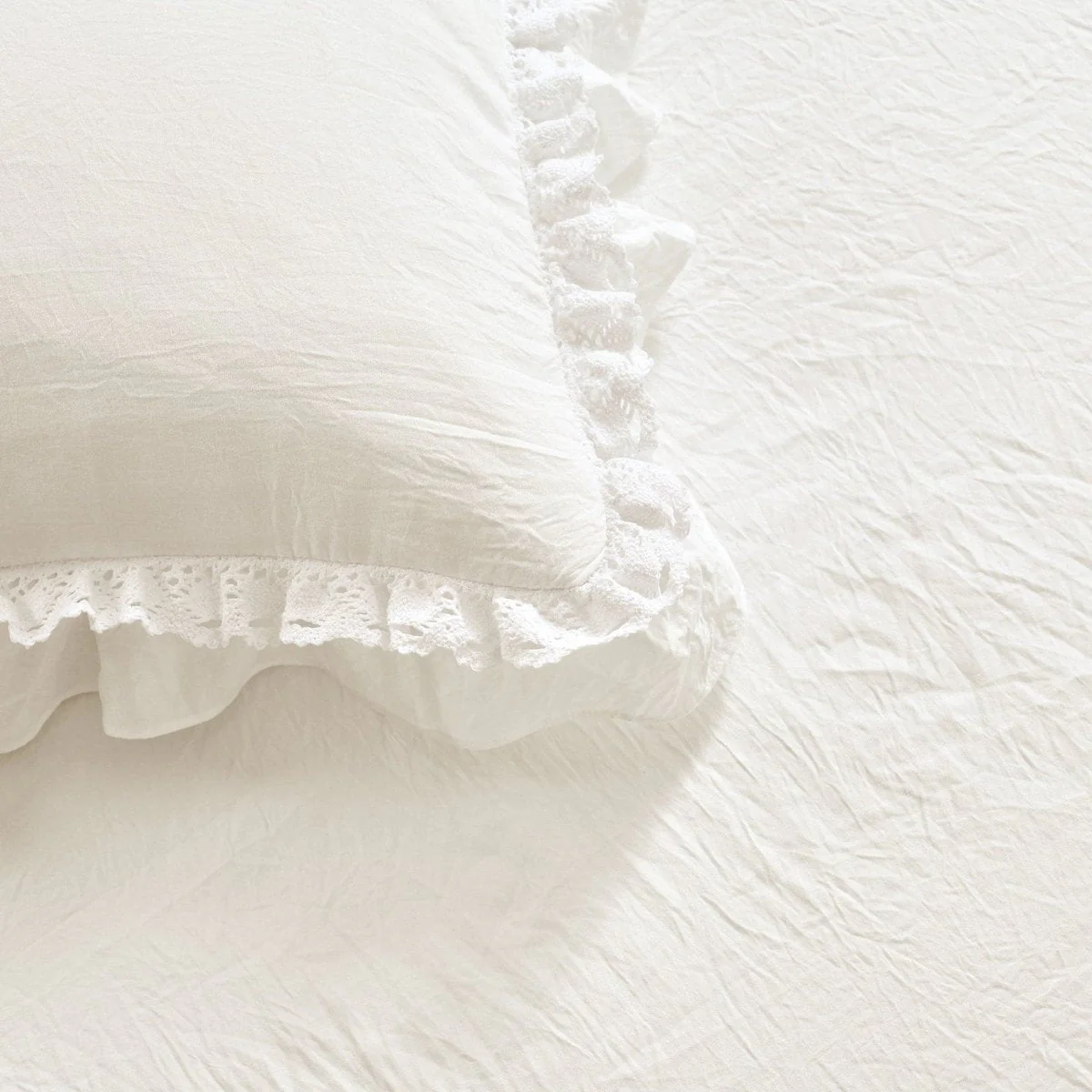 Ella Ruffle Lace 3 Piece Bedspread Set - Image 17
