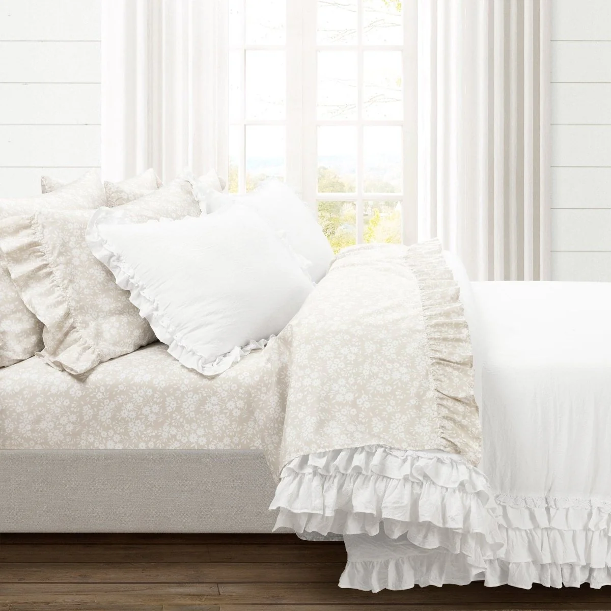 Ella Ruffle Lace 3 Piece Comforter Set - Image 25