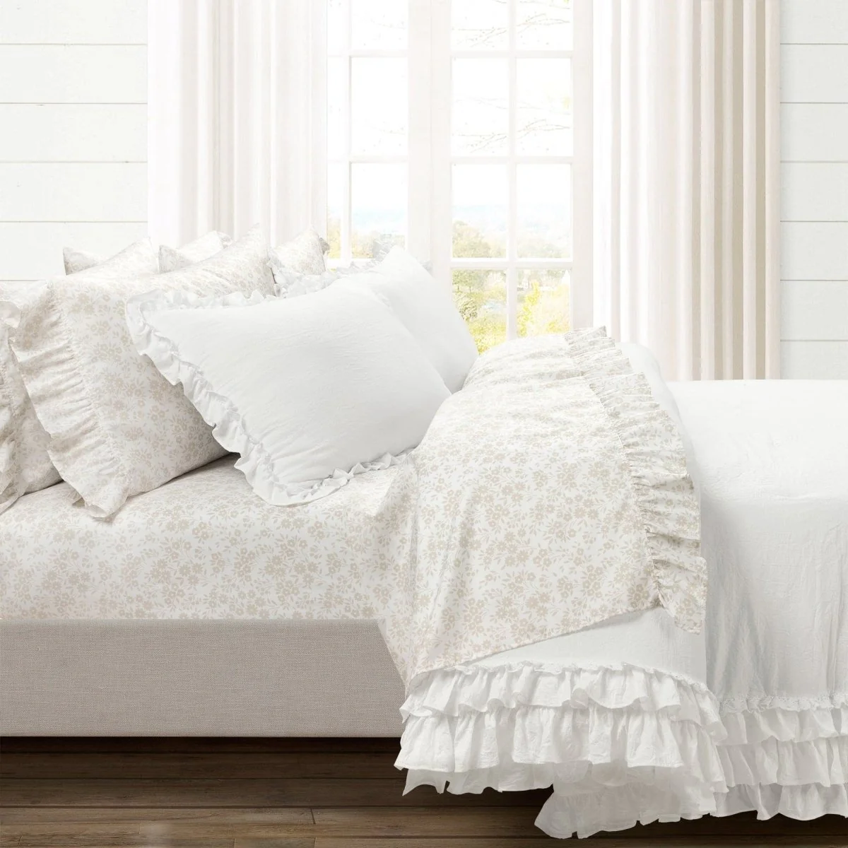 Ella Ruffle Lace 3 Piece Comforter Set - Image 27