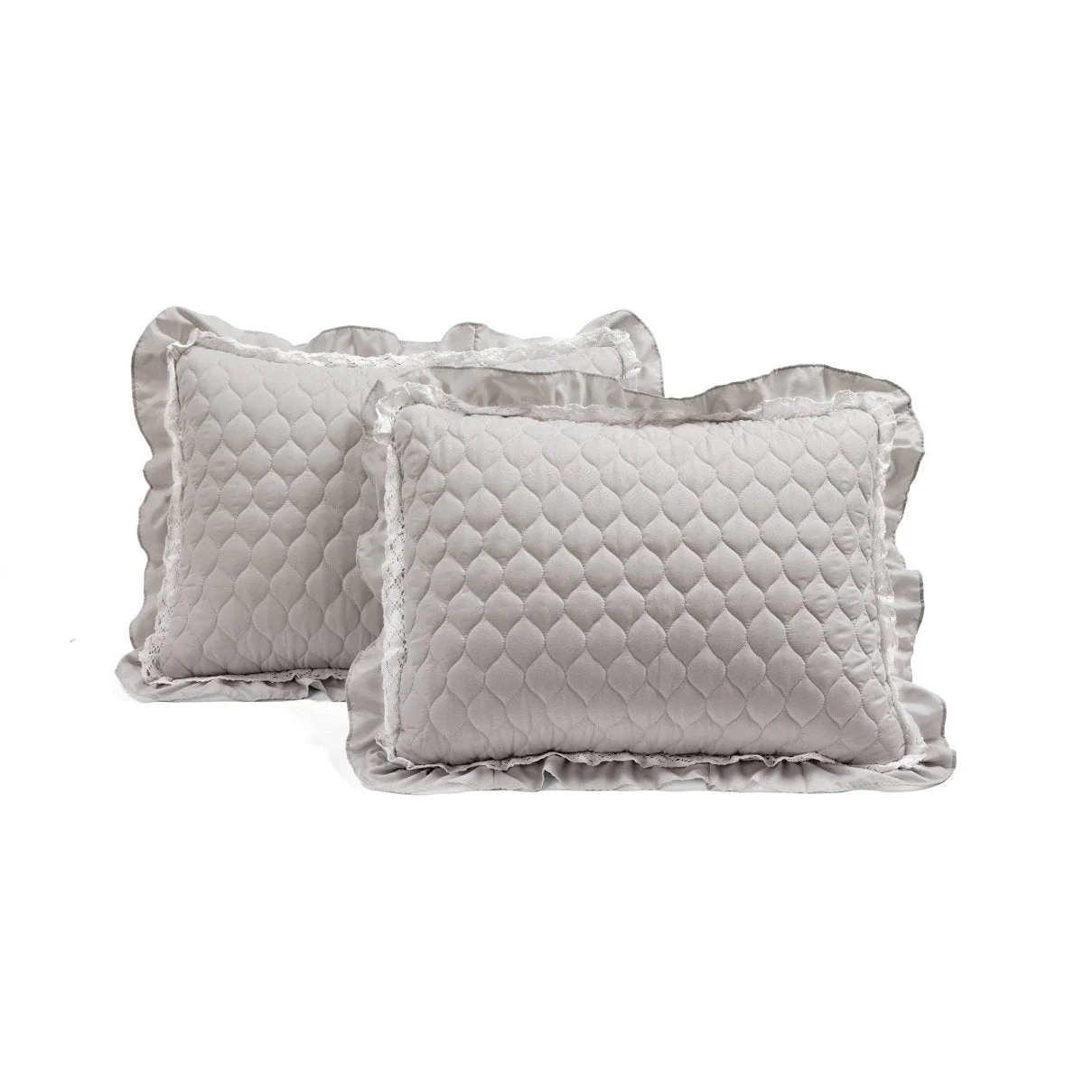 Ella Ruffle Lace 3 Piece Quilt Set - Image 12