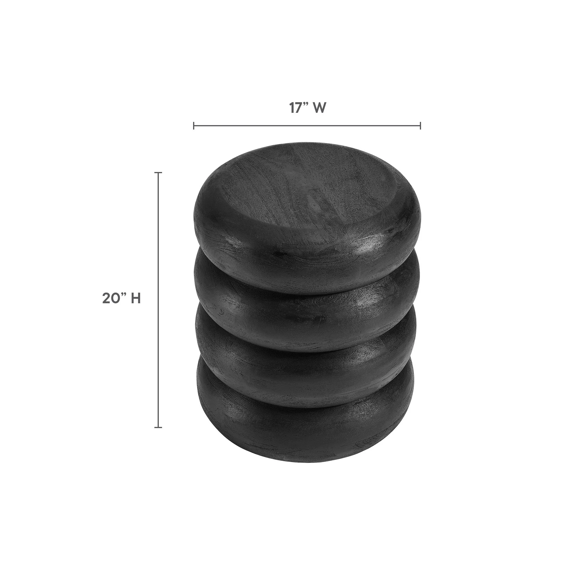 Ellery Round Stacked Wood Side Table by Modway - Image 13