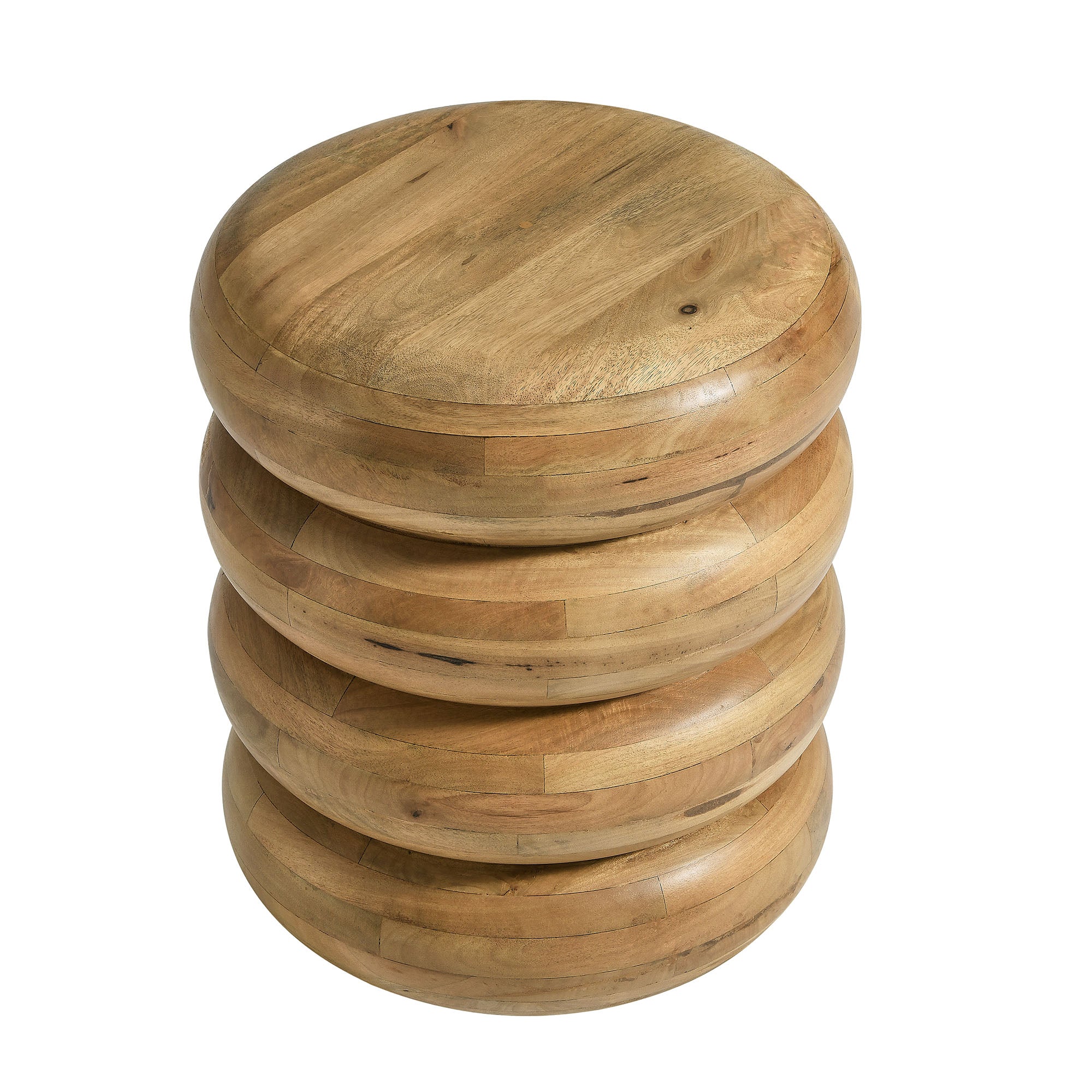 Ellery Round Stacked Wood Side Table by Modway - Image 4