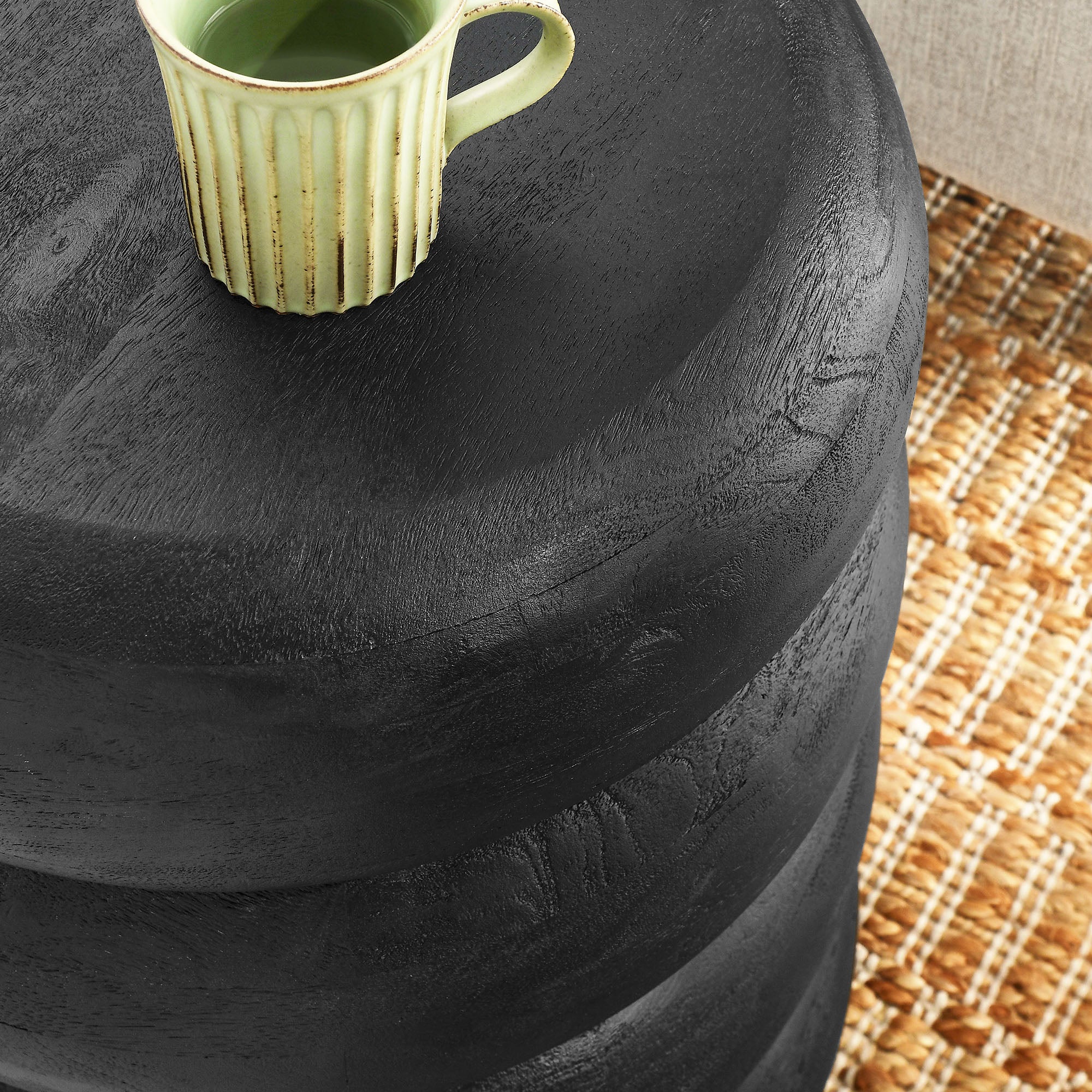 Ellery Round Stacked Wood Side Table by Modway - Image 8
