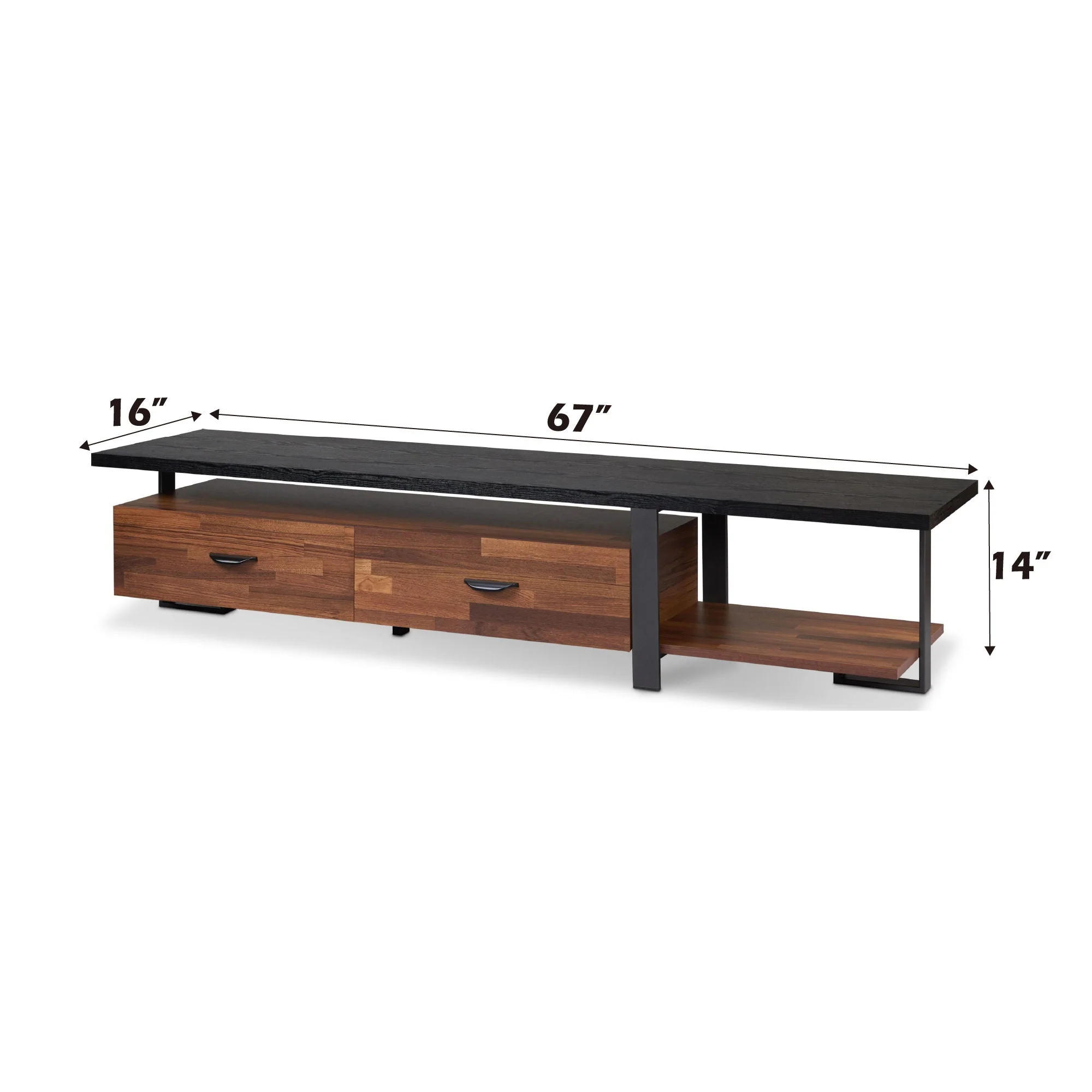 Elling - TV Stand - Walnut / Black - Image 4