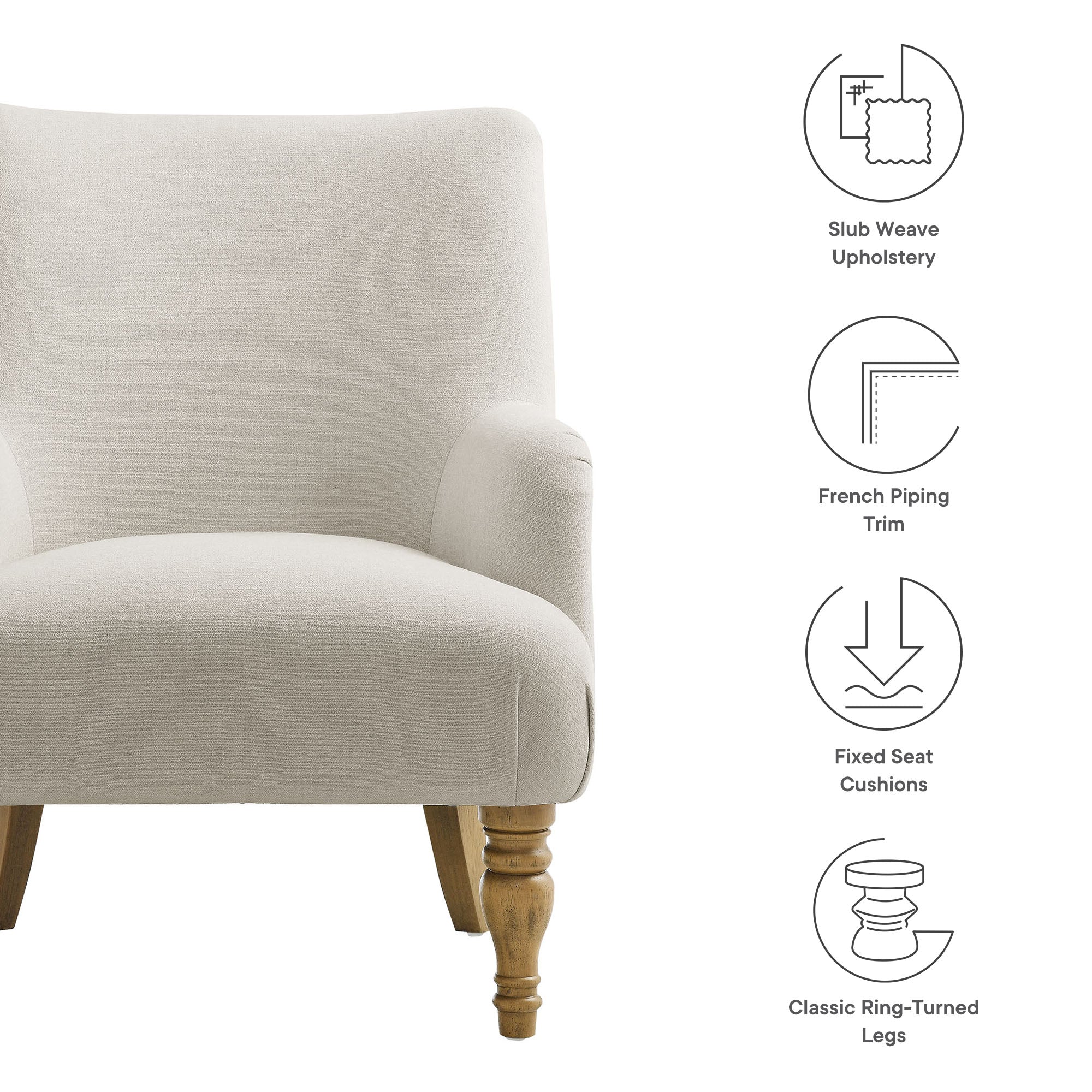 Ellington Fabric Upholstered Accent Armchair by Modway - Image 18
