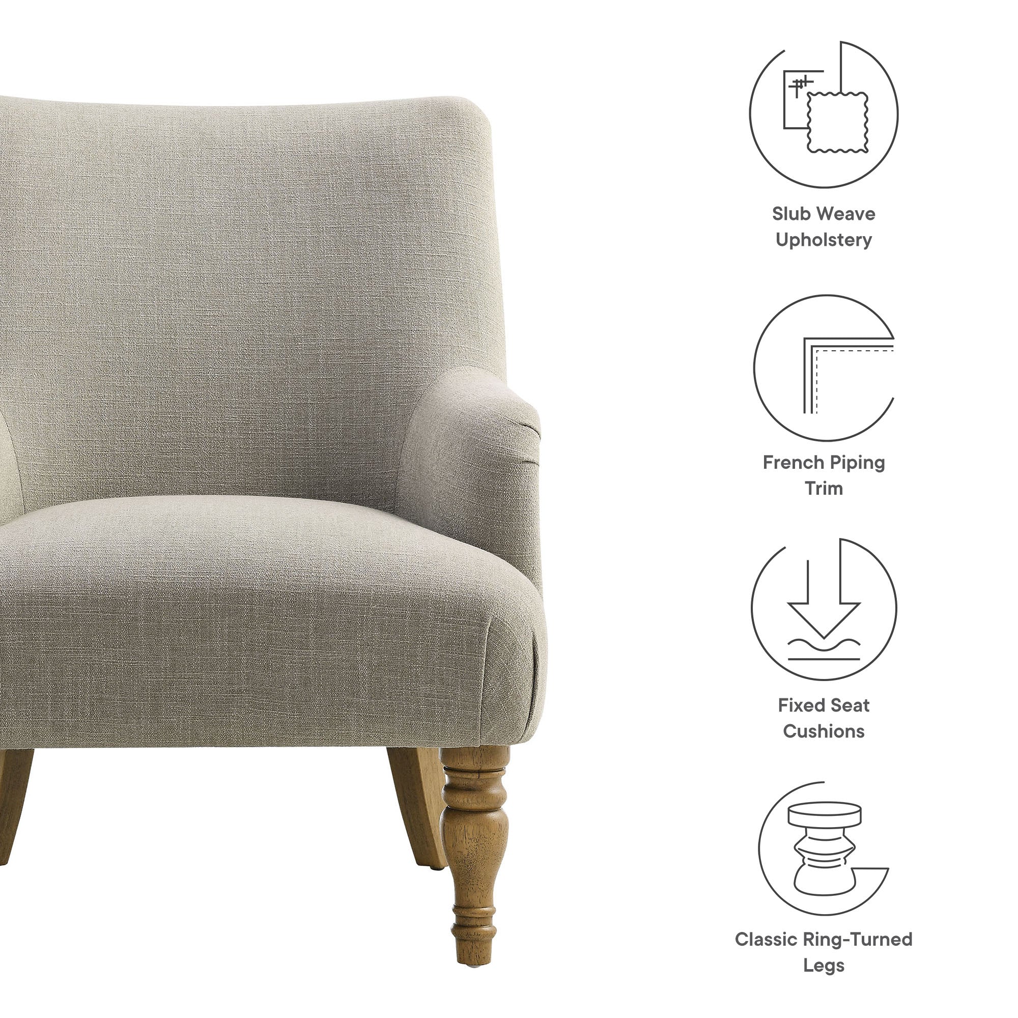 Ellington Fabric Upholstered Accent Armchair by Modway - Image 19