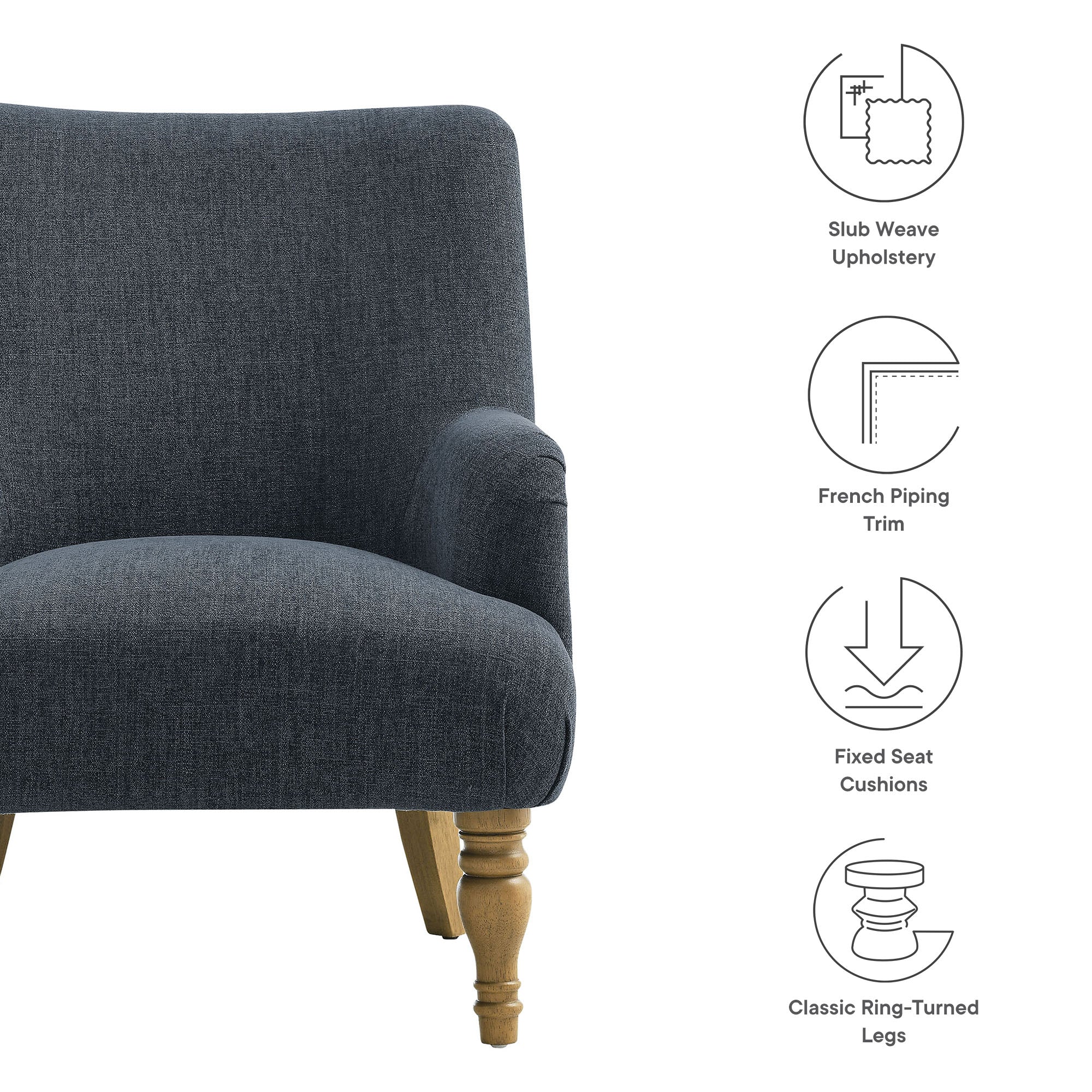 Ellington Fabric Upholstered Accent Armchair by Modway - Image 2