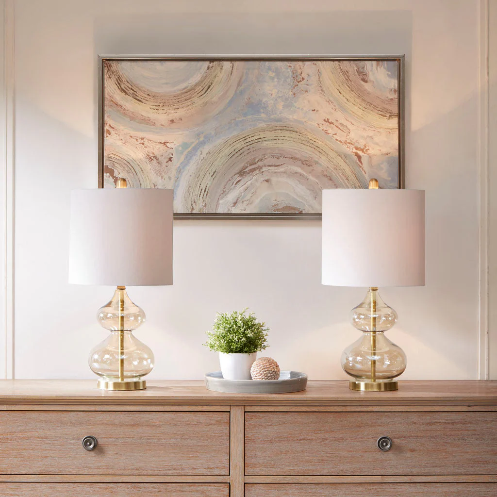 Ellipse Curved Glass Table Lamp, Set of 2 - Image 4