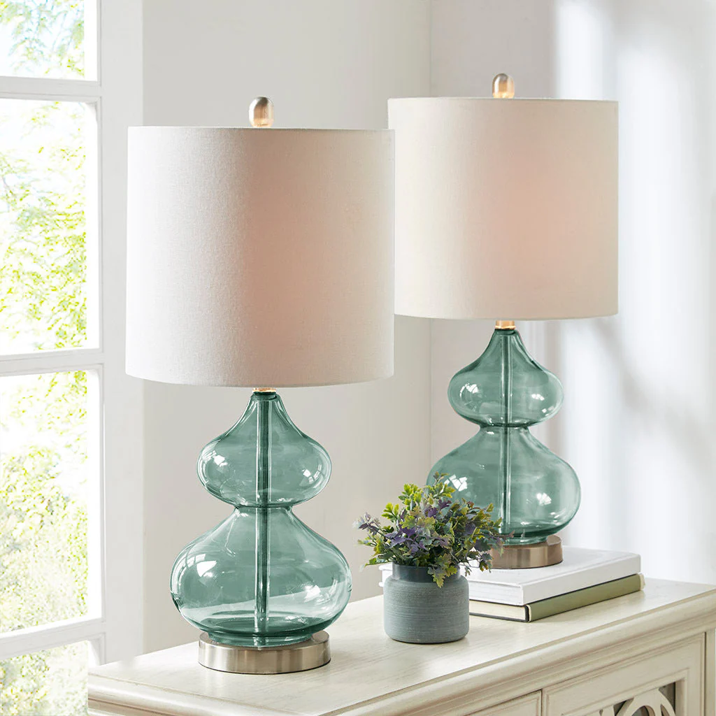 Ellipse Curved Glass Table Lamp, Set of 2 - Image 4