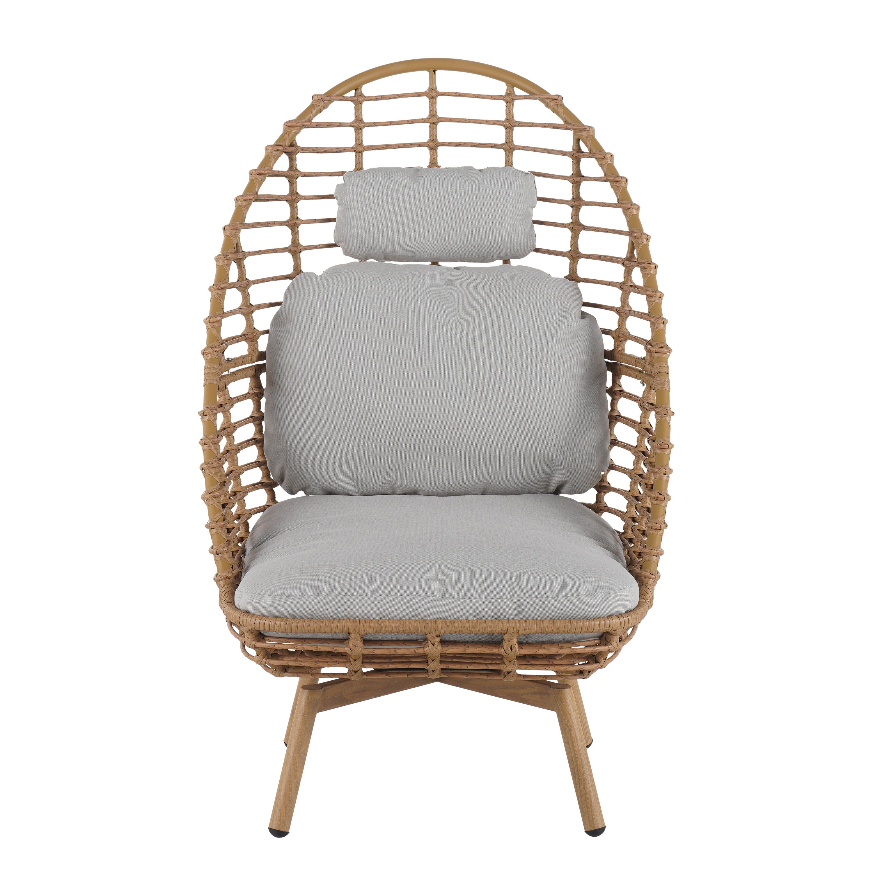 Ellis Outdoor Wicker High-Back Swivel Lounge Chair - Image 3