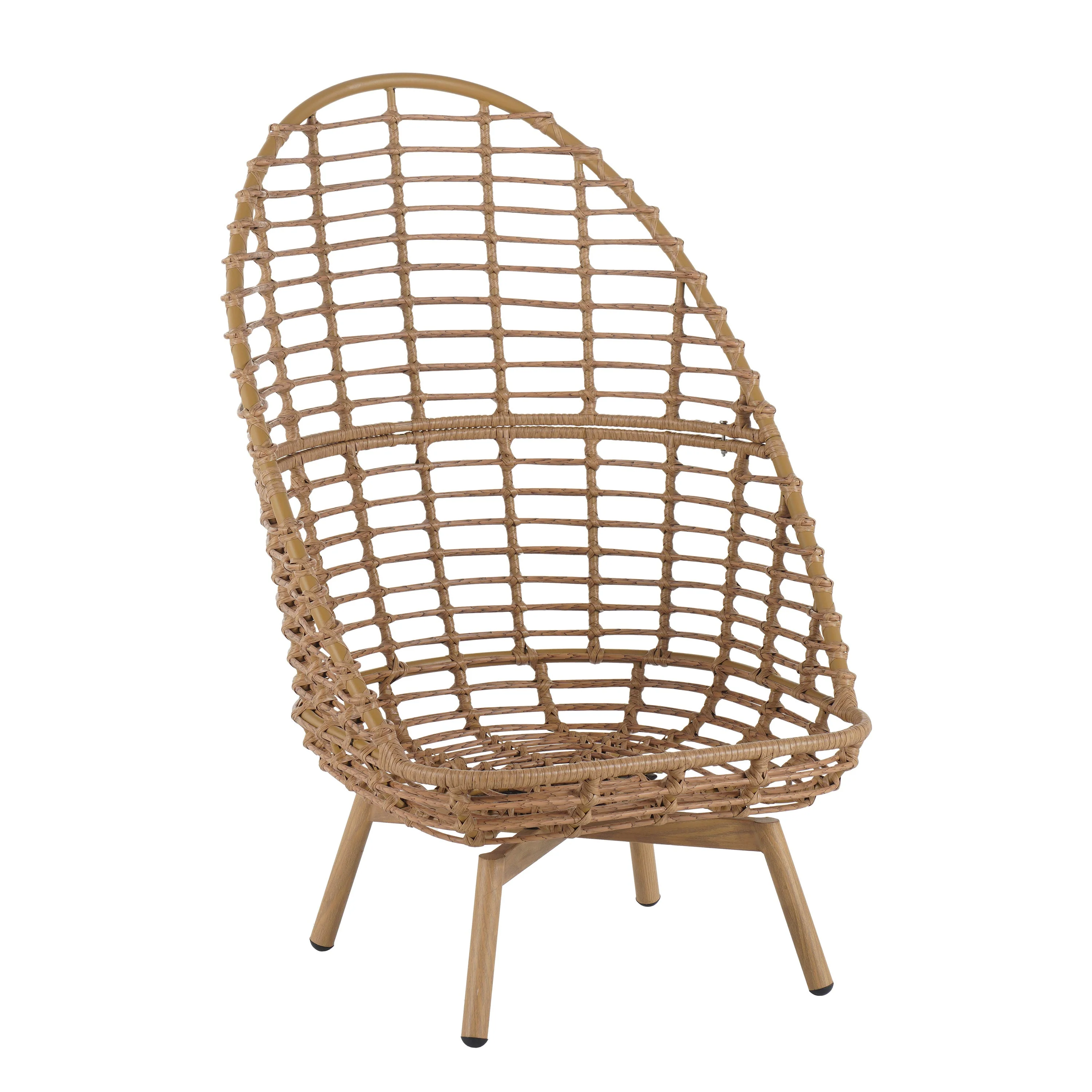 Ellis Outdoor Wicker High-Back Swivel Lounge Chair - Image 7
