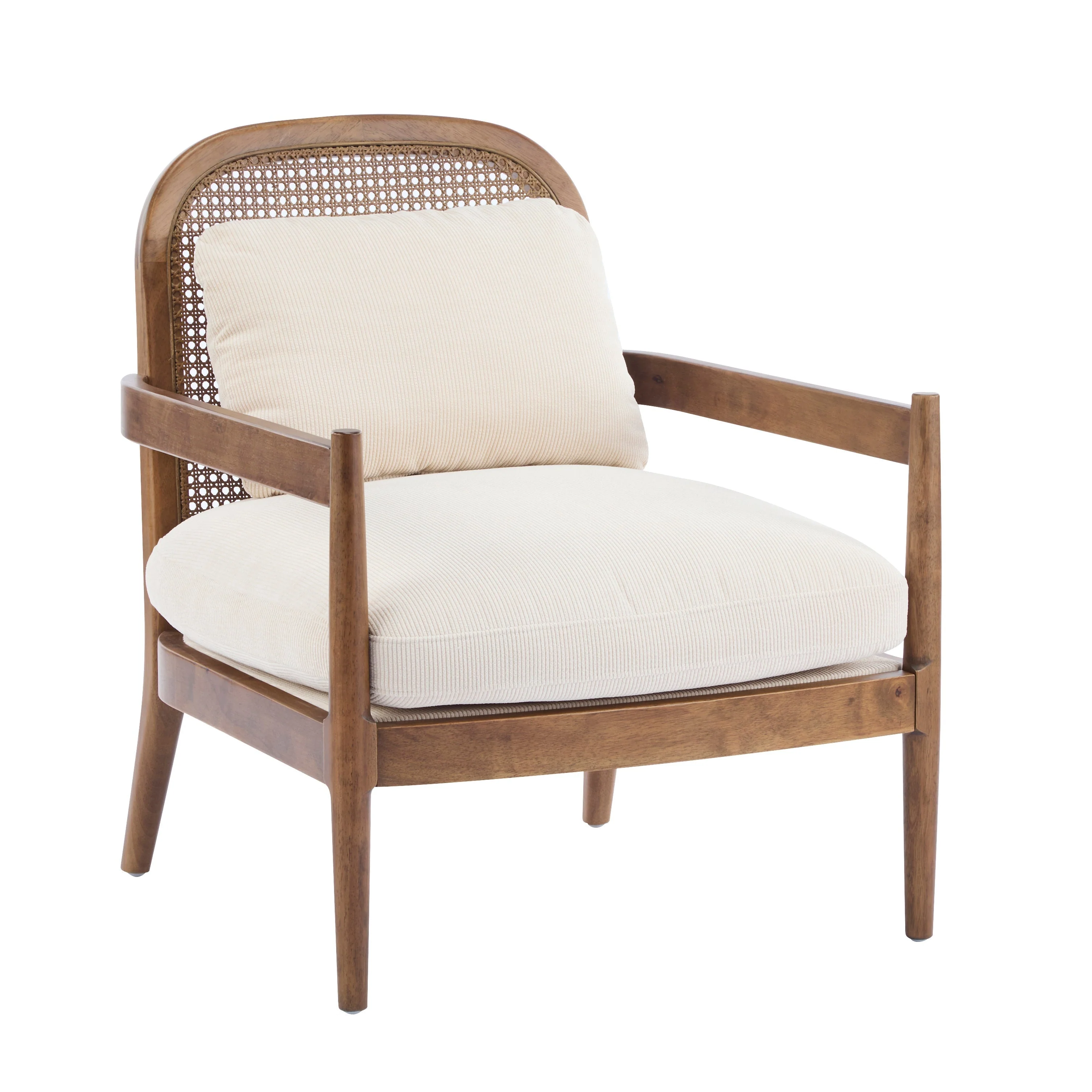 Elliston Rattan Backrest Solid Wood Accent Chair with Cushions - Set of 2 - Image 25