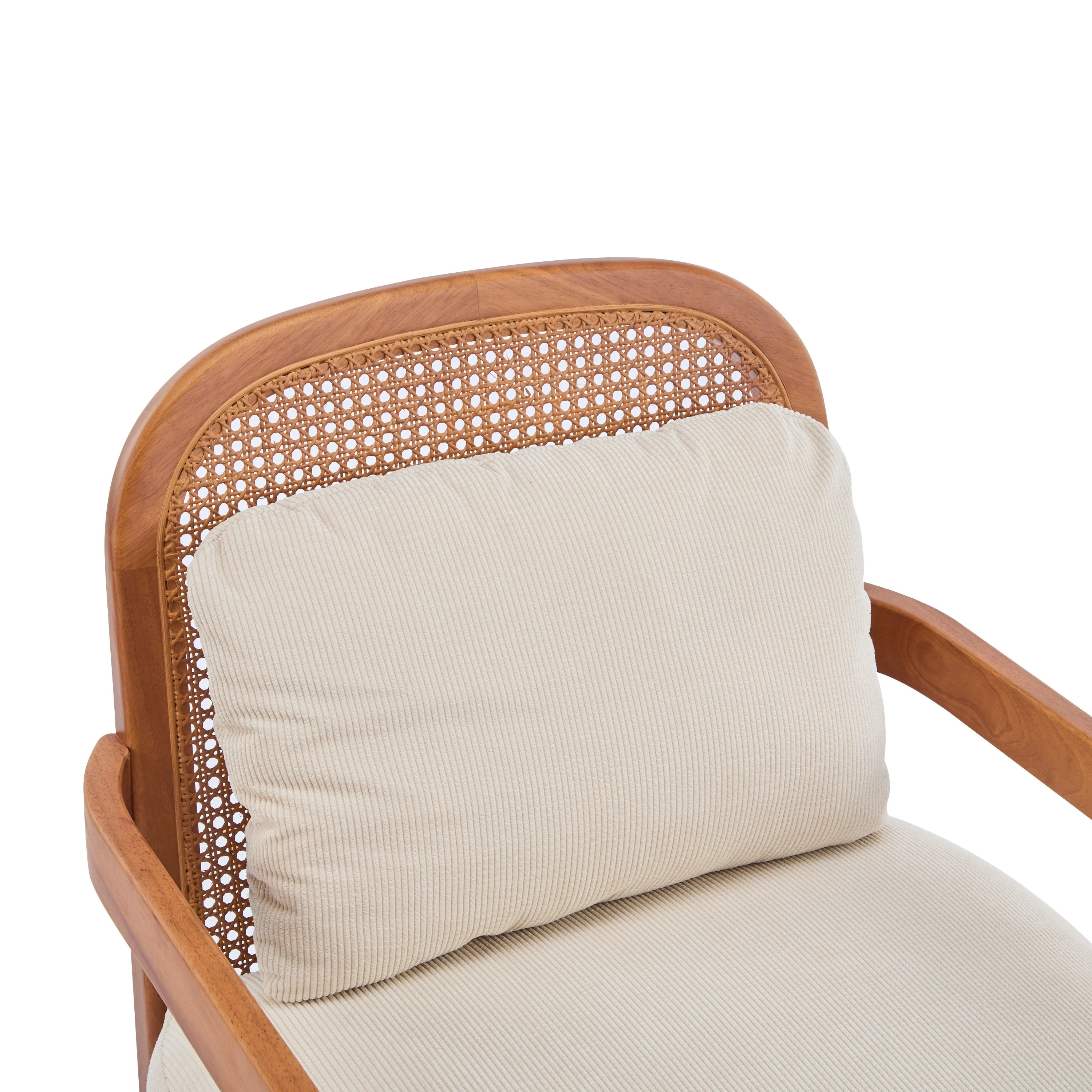 Elliston Rattan Backrest Solid Wood Accent Chair with Cushions - Set of 2 - Image 38